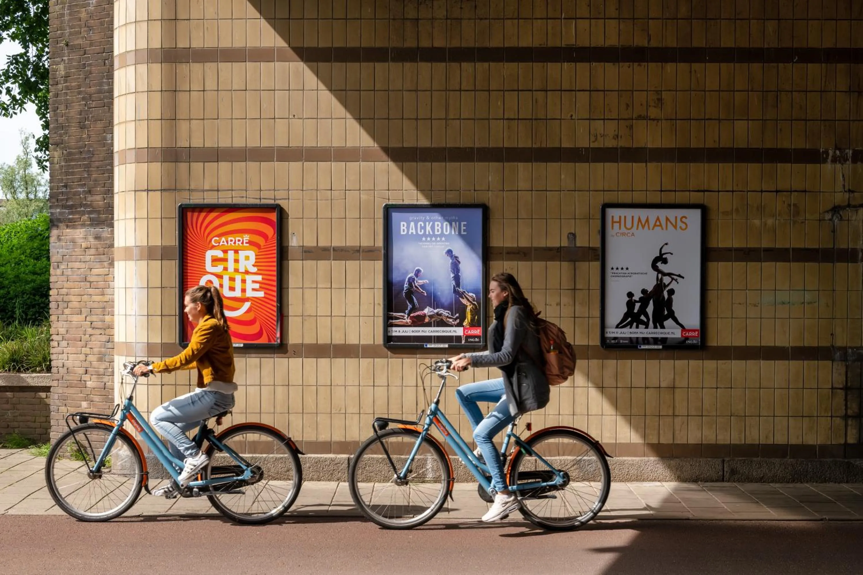 Cycling in Stayokay Hostel Amsterdam Vondelpark