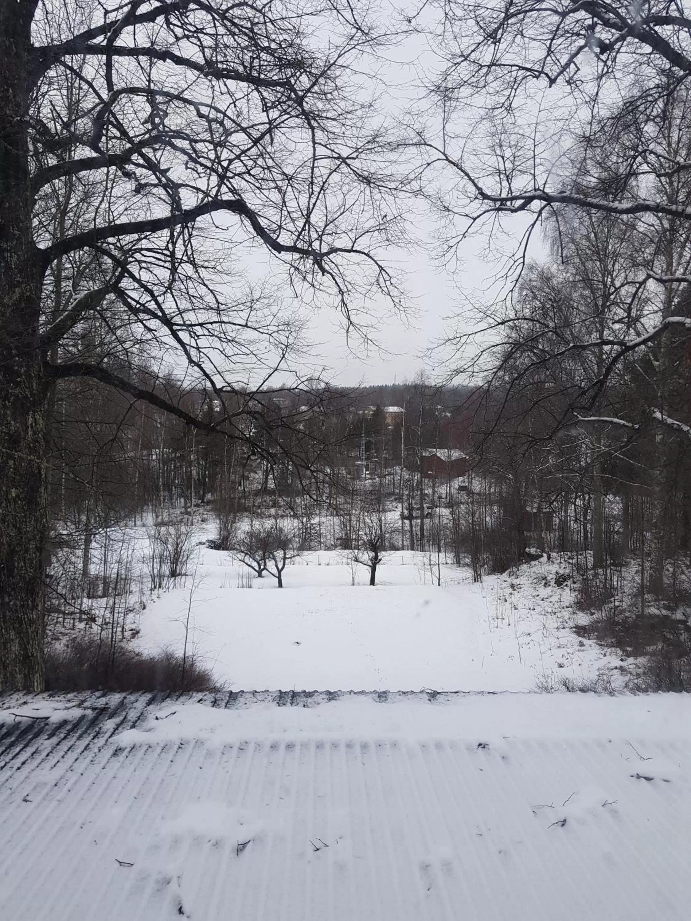 Garden view in Brukshotellet Skinnsberg