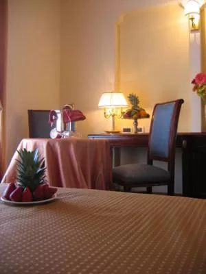 Decorative detail, Bed in Grand Hotel Palace