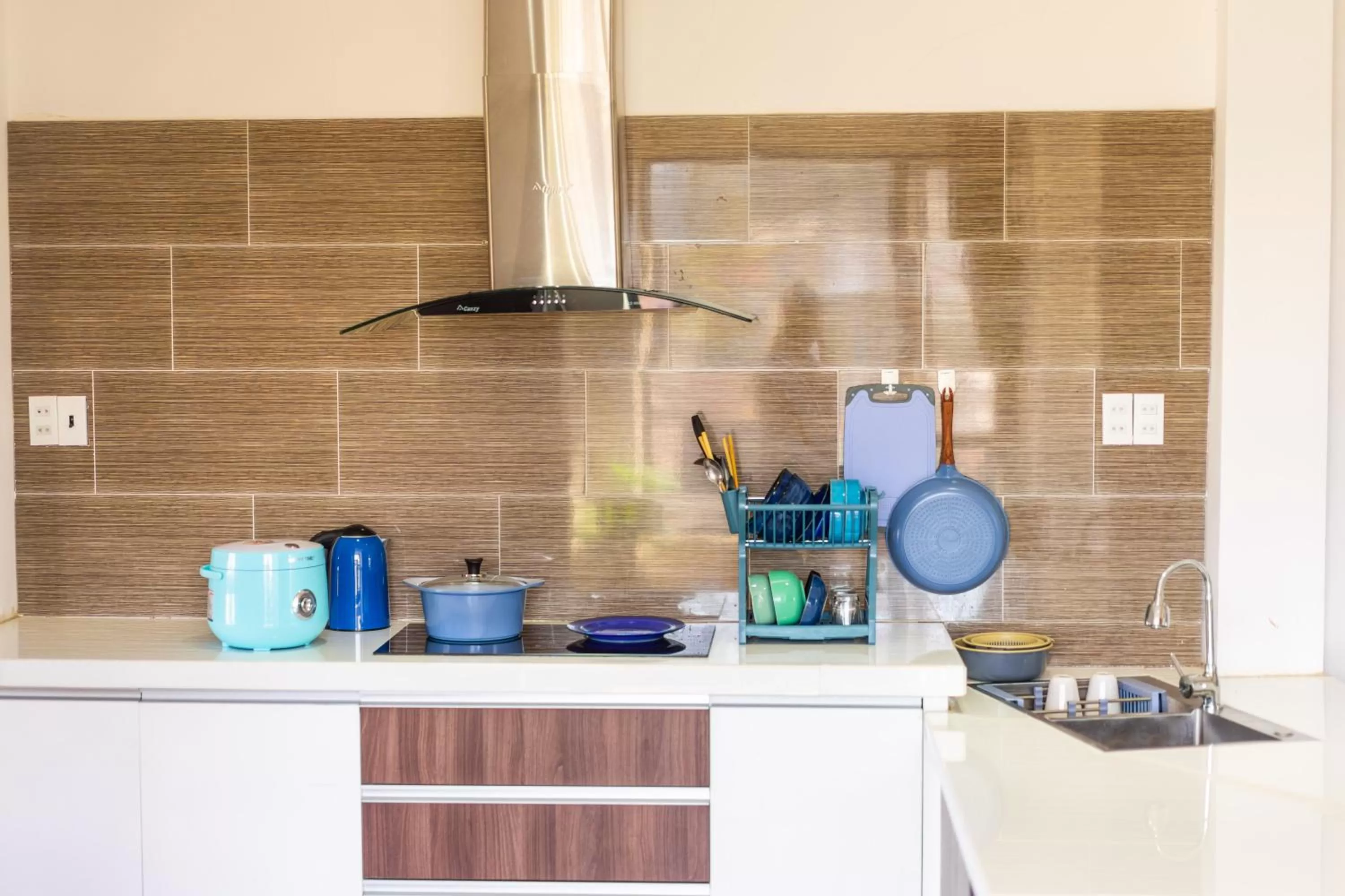 Kitchen or kitchenette in Ngàn Phố Studio & Love Hotel