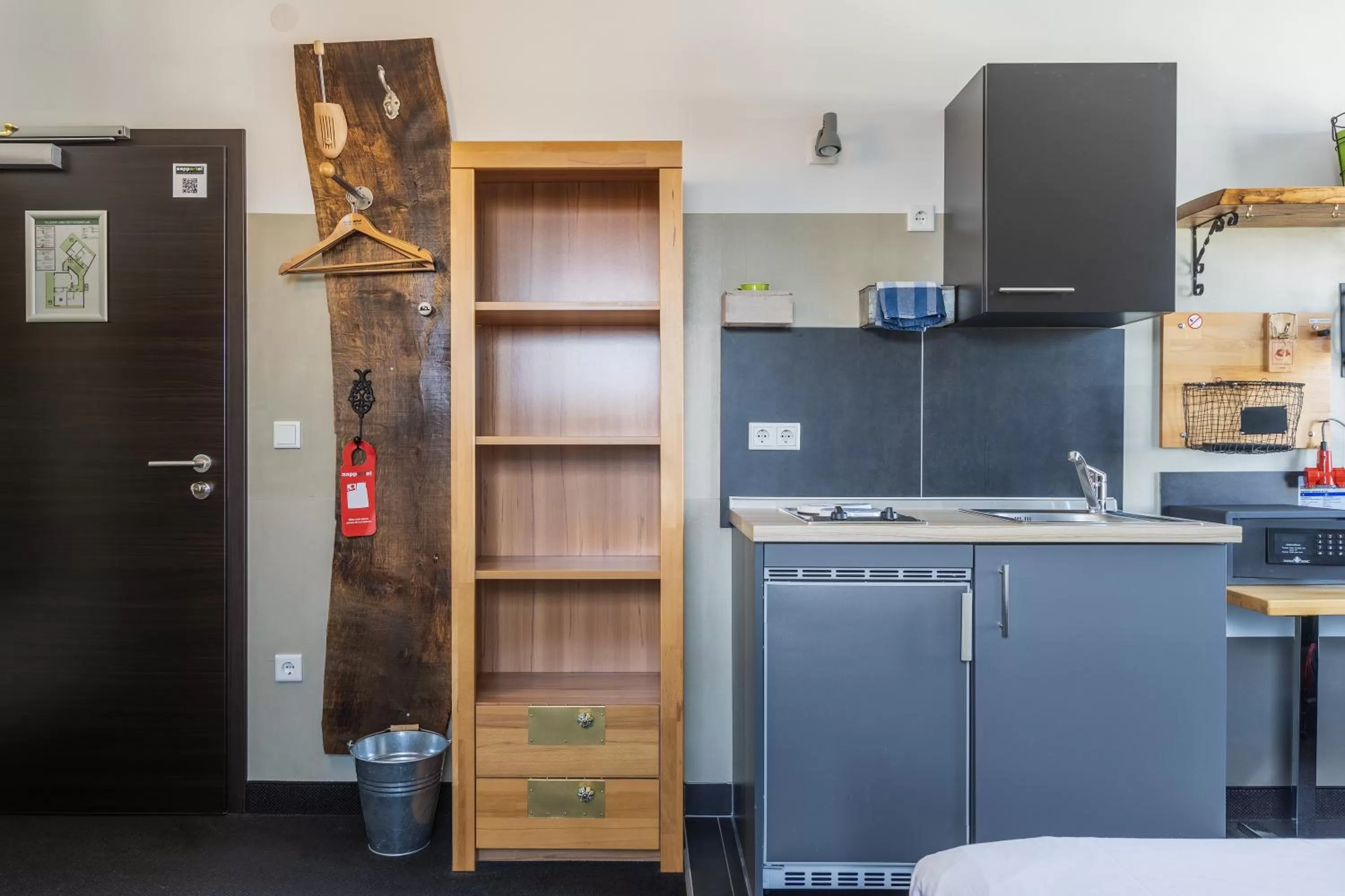 Kitchen or kitchenette in Aappartel City Center - kontaktloser Check-in 24h