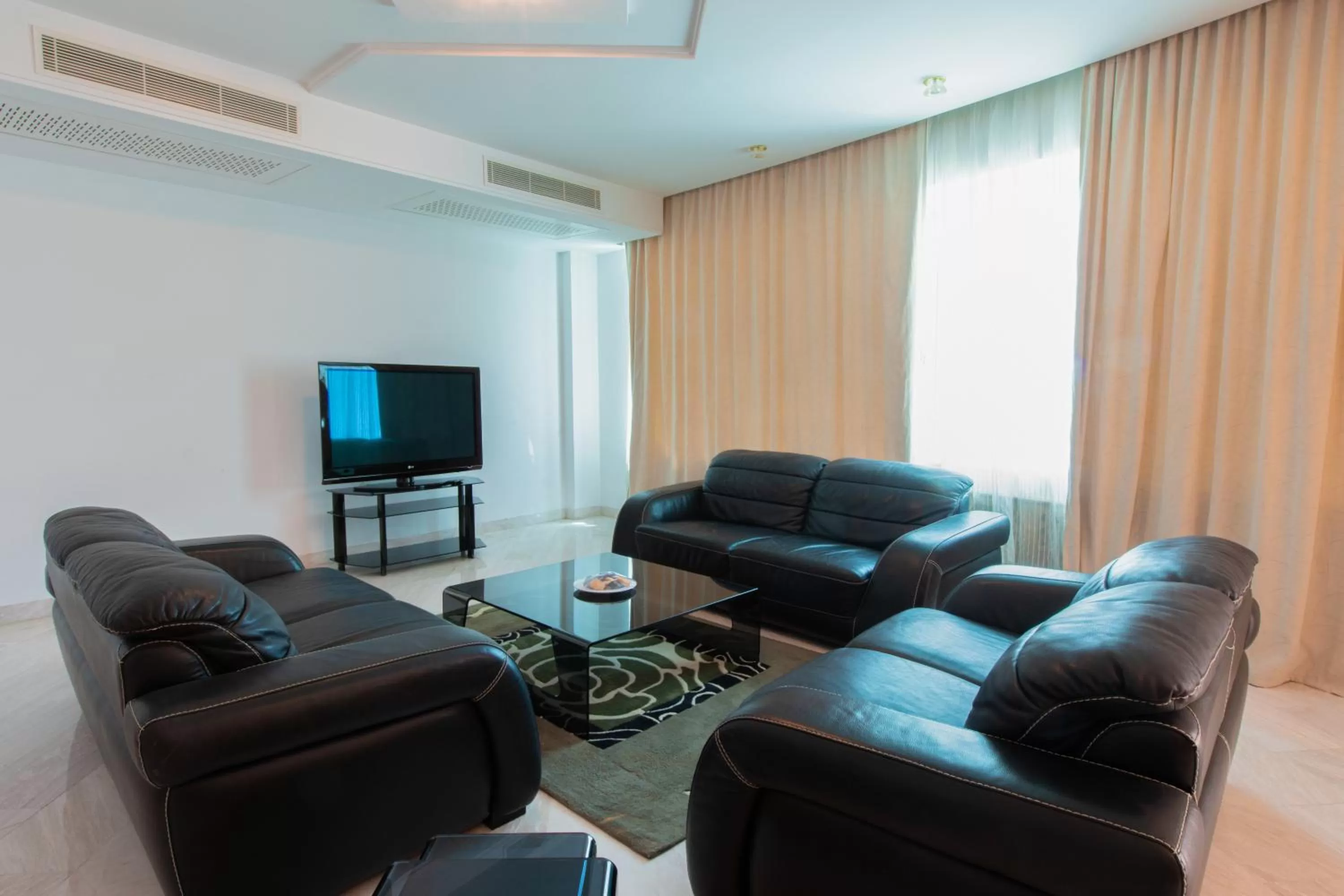 Communal lounge/ TV room in The Penthouse Suites Hotel