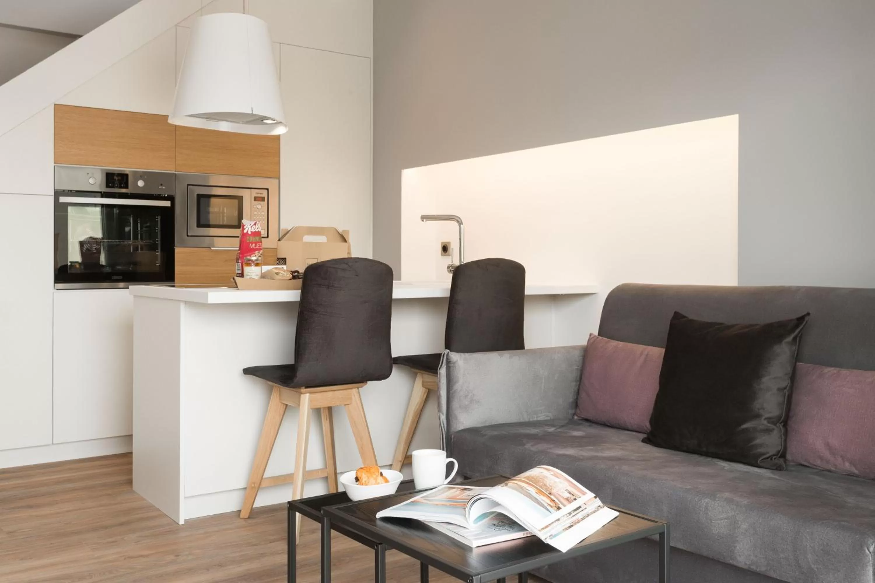 Kitchen or kitchenette in LUX&EASY Athens Downtown Apartments