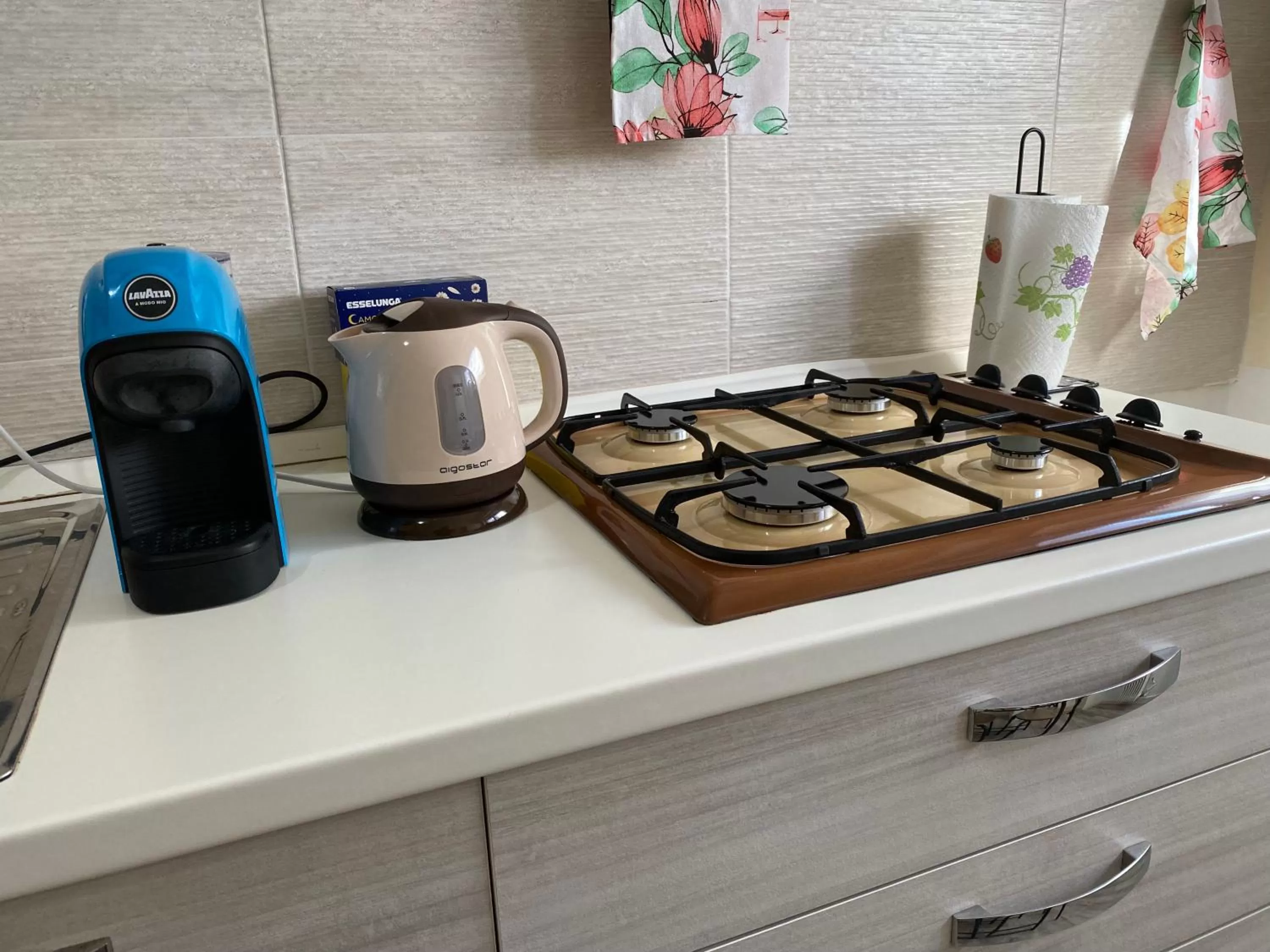 Coffee/tea facilities, Kitchen/Kitchenette in B&B Alpaca Biella