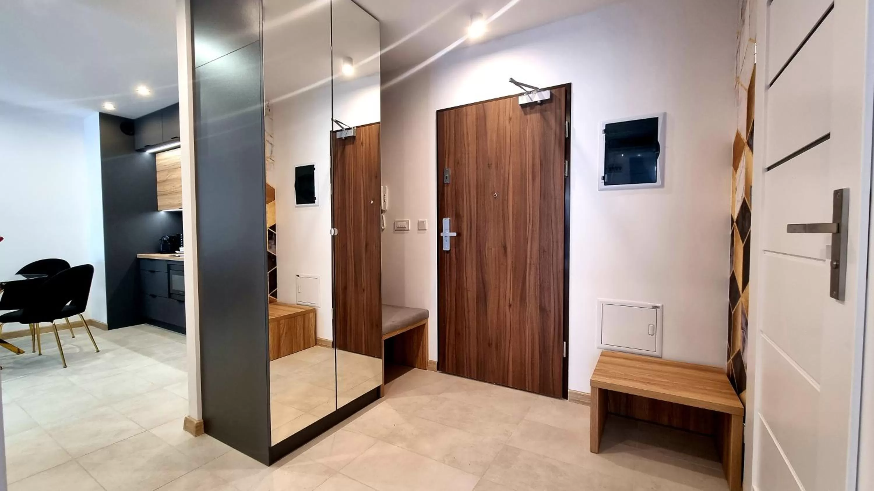 Photo of the whole room, TV/Entertainment Center in NOOK NOOK Apartments Bytkowska 103