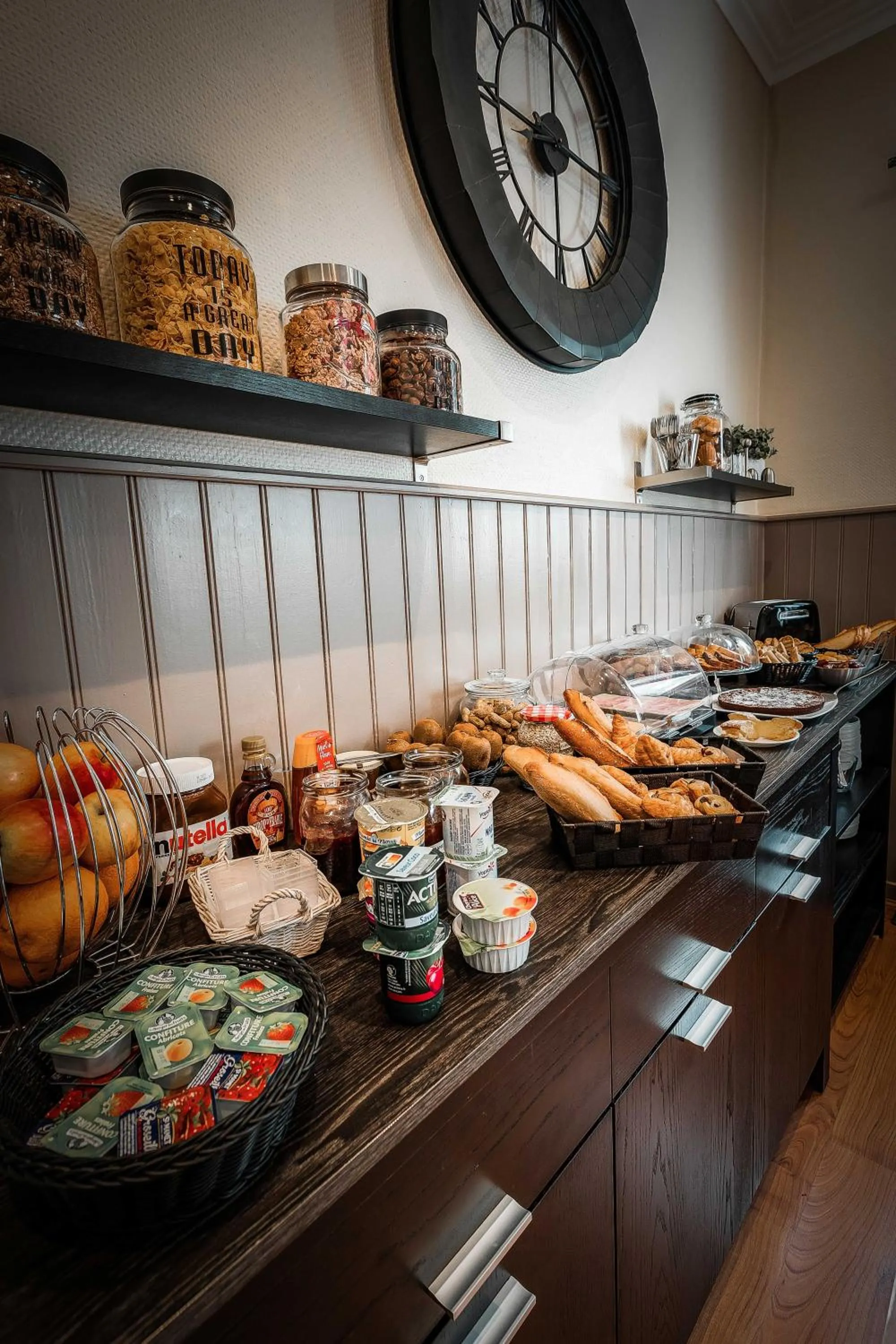 Buffet breakfast in Hotel Belle Vue Royan