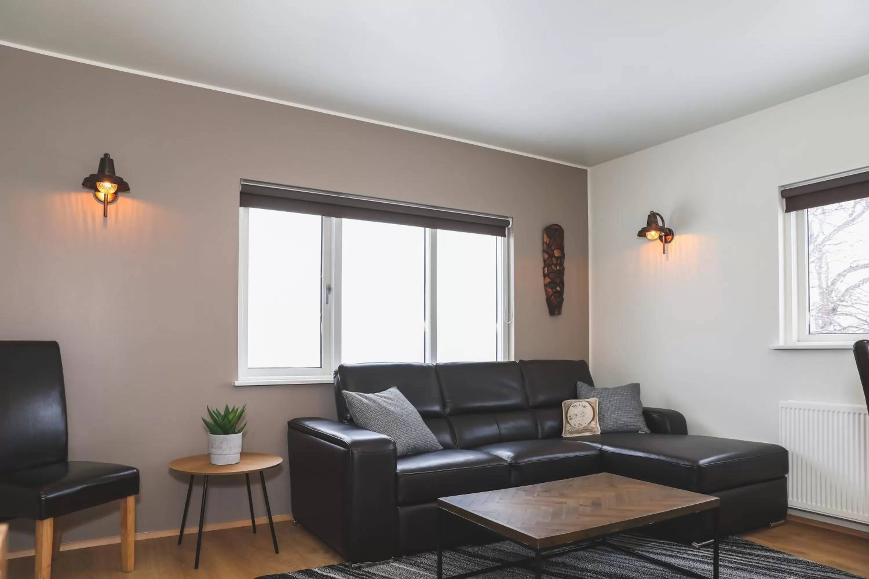 Seating area in E18 Apartments