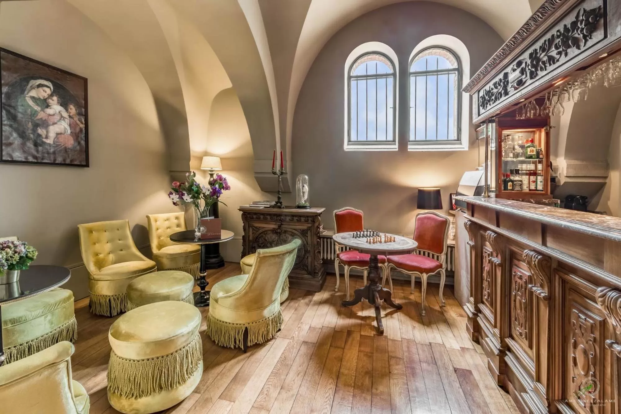 Lounge or bar in Hôtel Restaurant Spa Le Sauvage