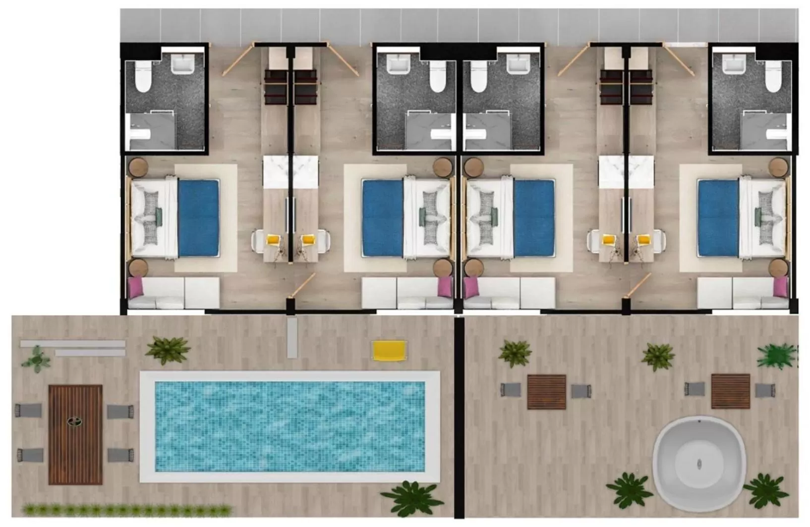 Photo of the whole room in SHAN Villas Sukhumvit ฌานวิลล่า สุขุมวิท