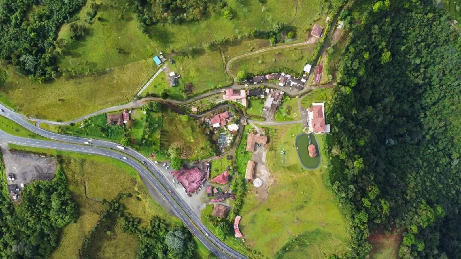 Property building, Bird's-eye View in Finca Campestre La Adelita B&B