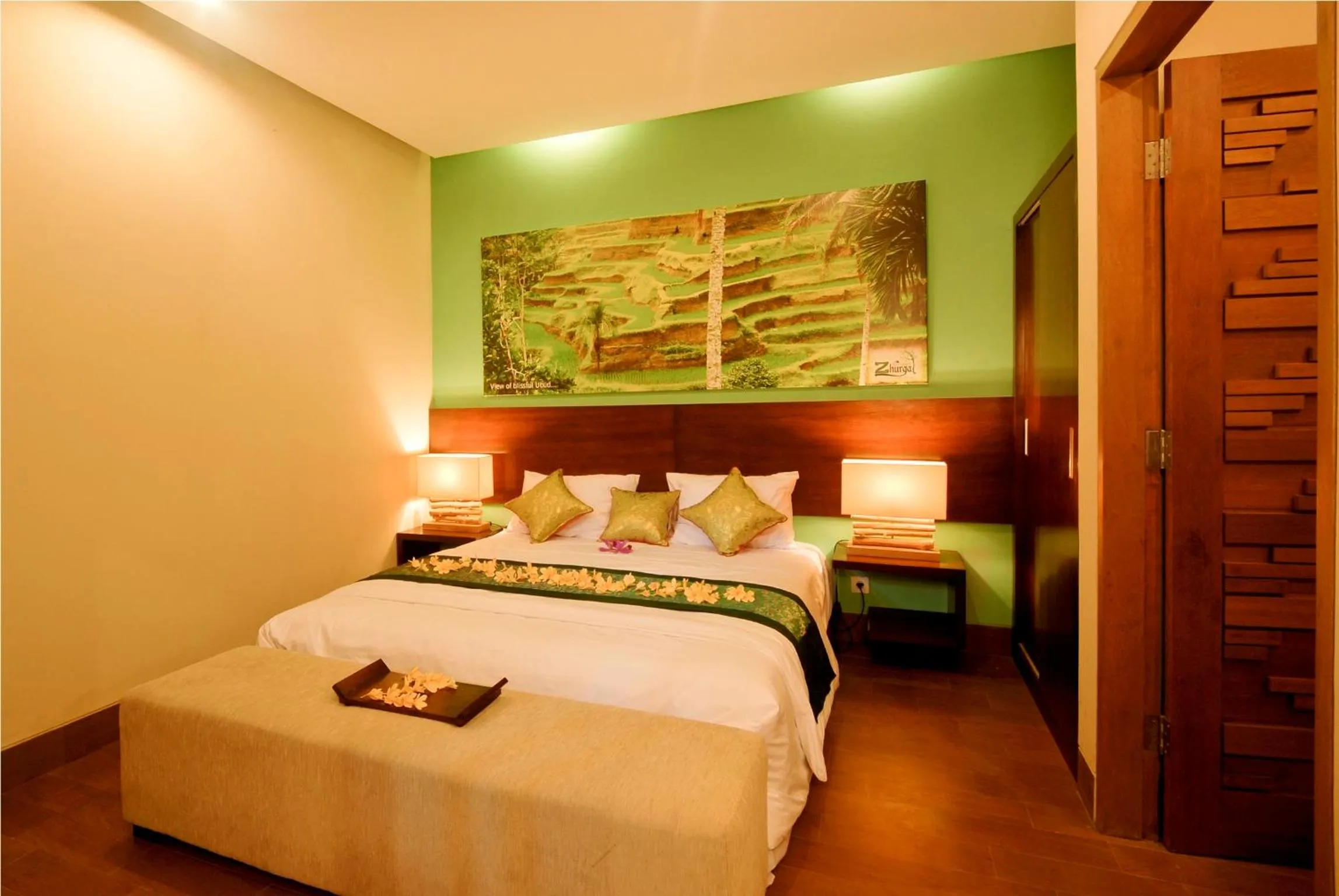 Bed in The Green Zhurga Suite Seminyak