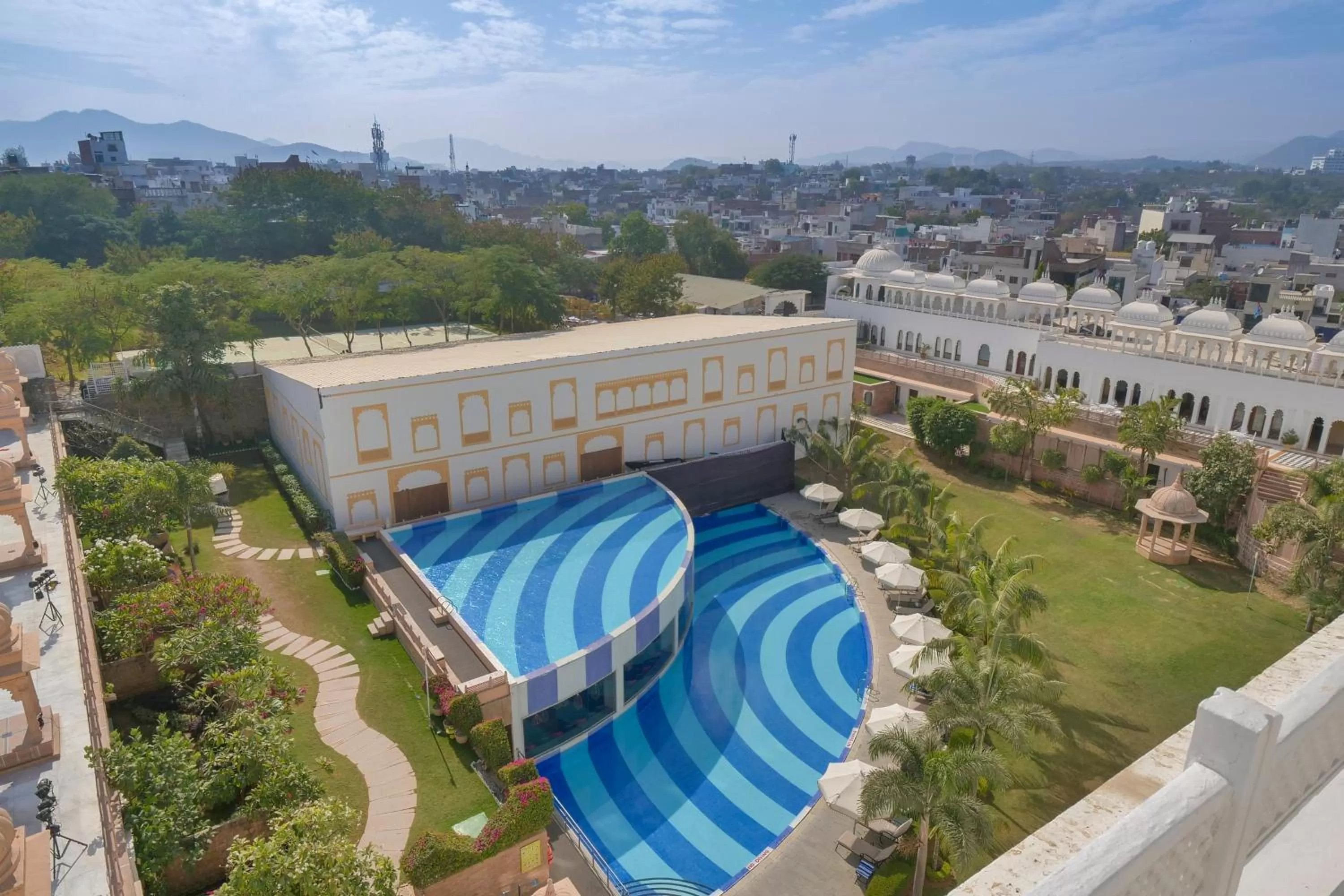 Bird's eye view in Radisson Blu Udaipur Palace Resort & Spa