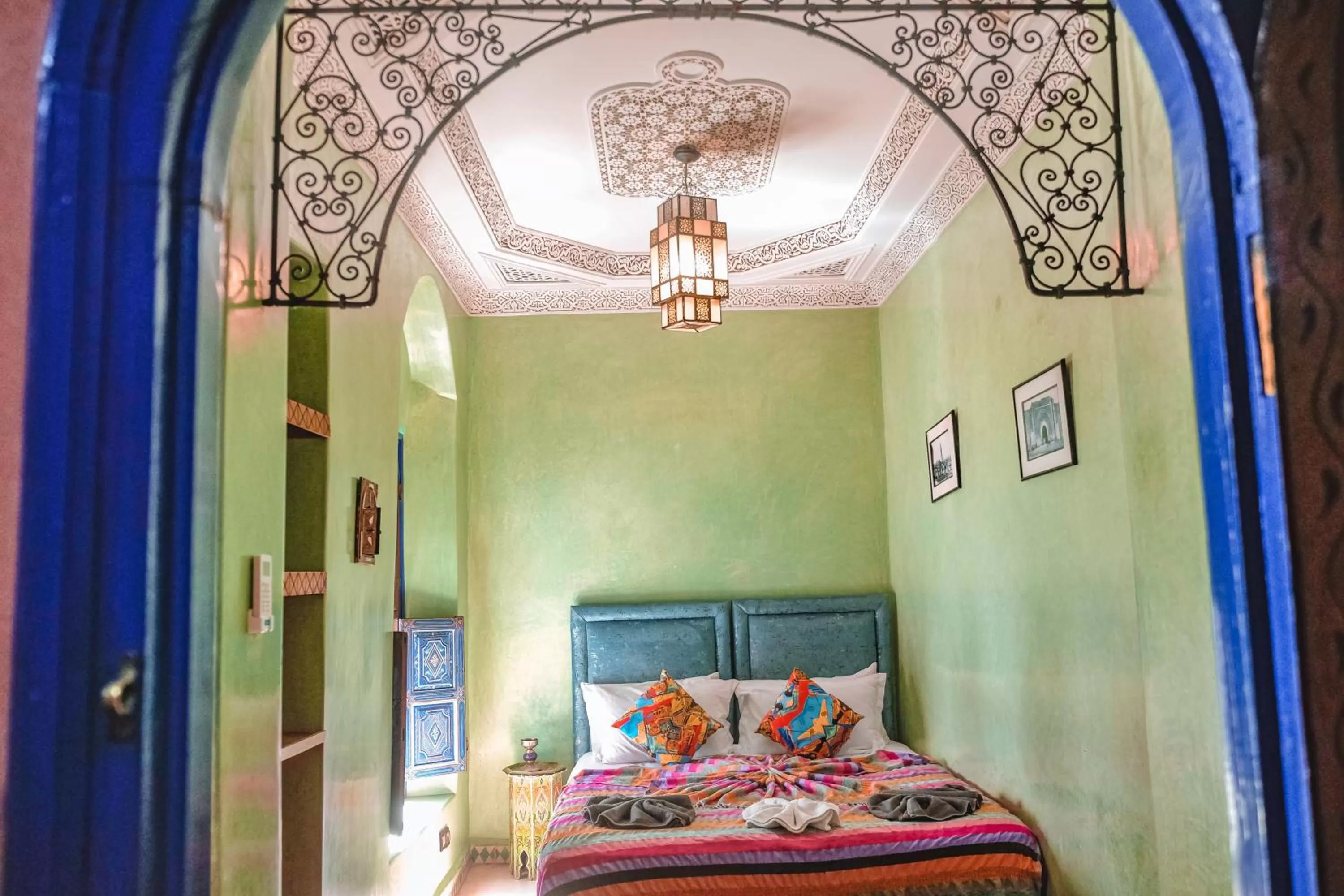 Bed in Héritage Lalla Aicha et SPA