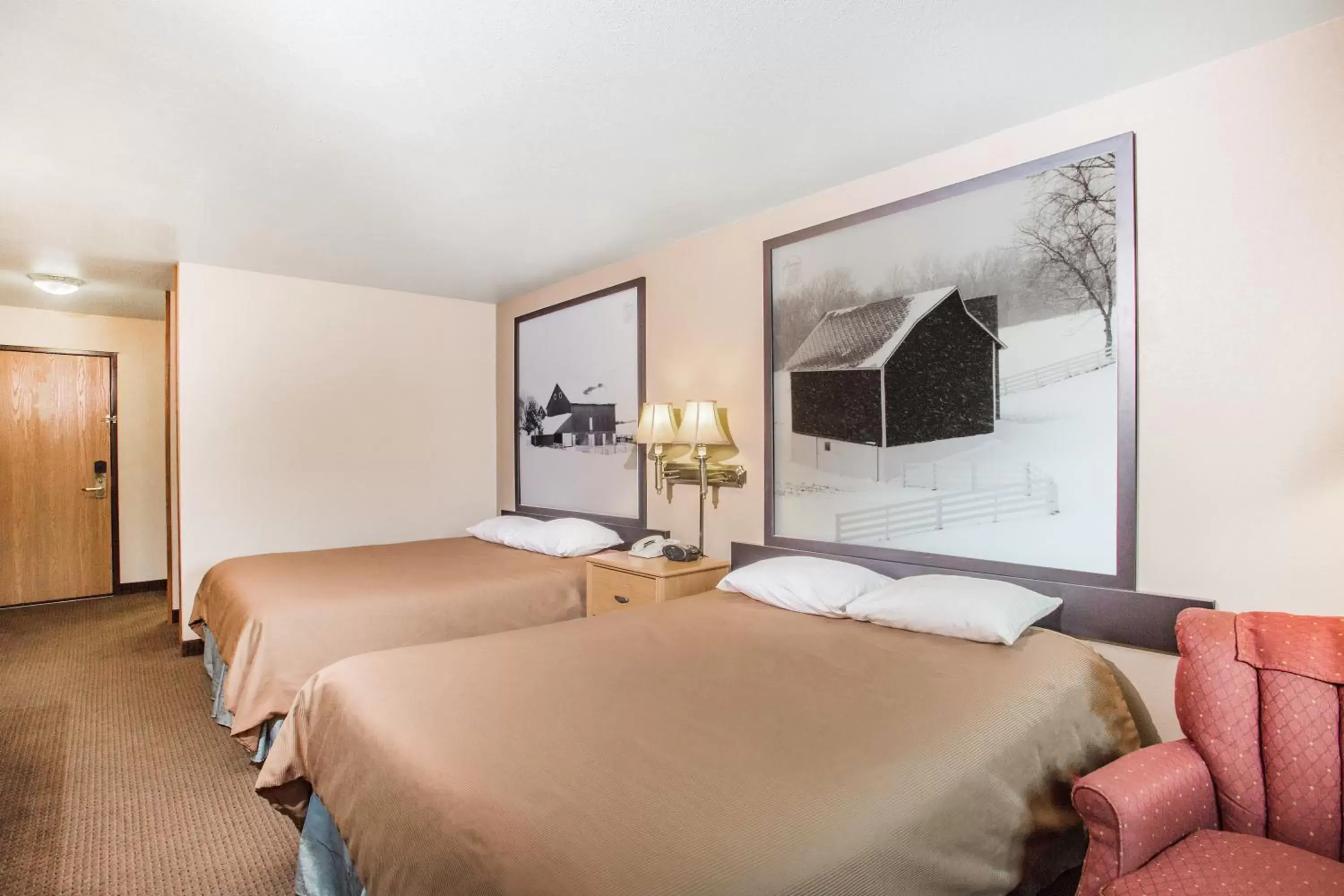 Queen Room with Two Queen Beds - Disability Access/Non-Smoking in Super 8 by Wyndham Monroe WI Queen Room with Two Queen Beds - Disability Access/Non-Smoking in Super 8 by Wyndham Monroe WI