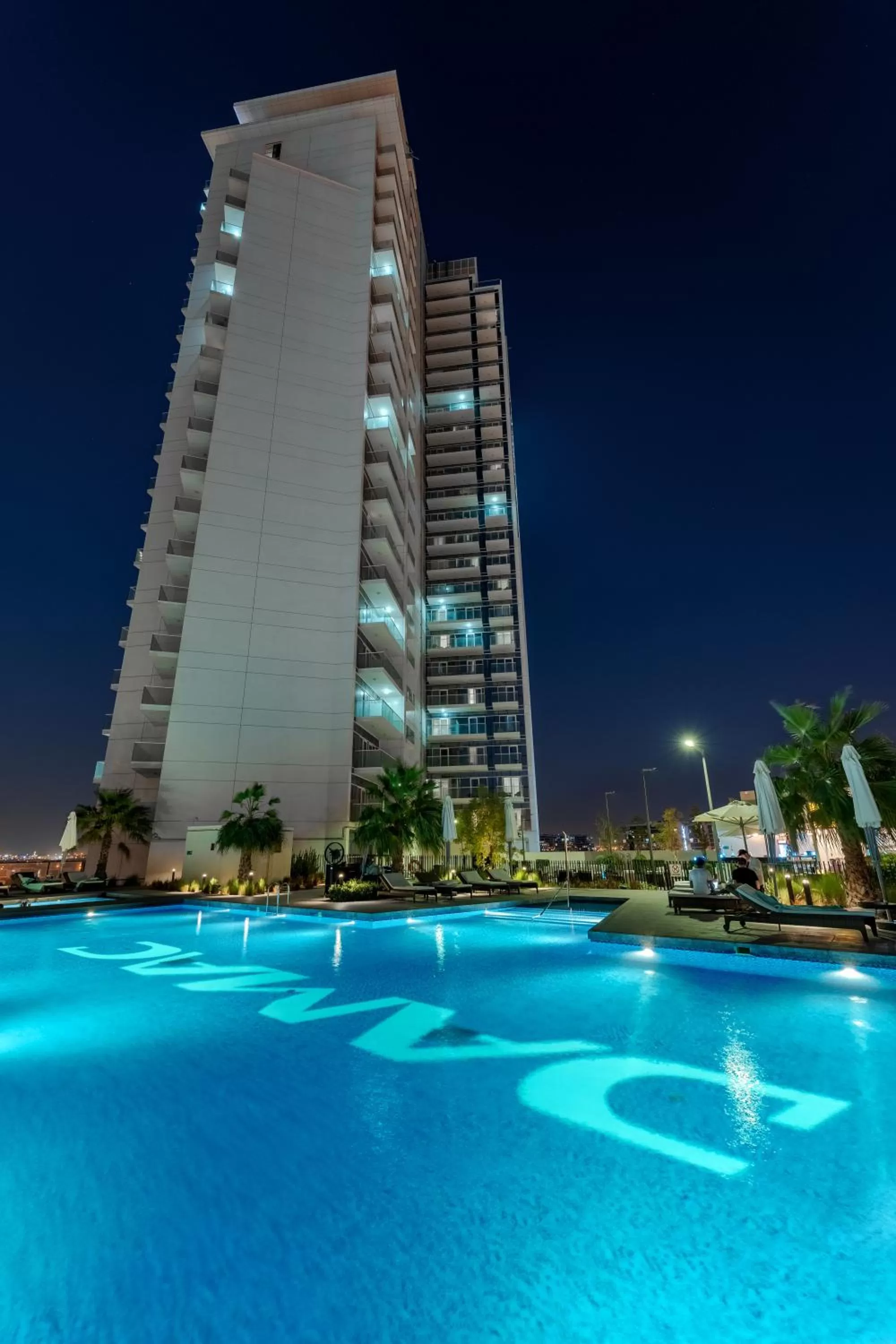 Pool view in Radisson Dubai Damac Hills