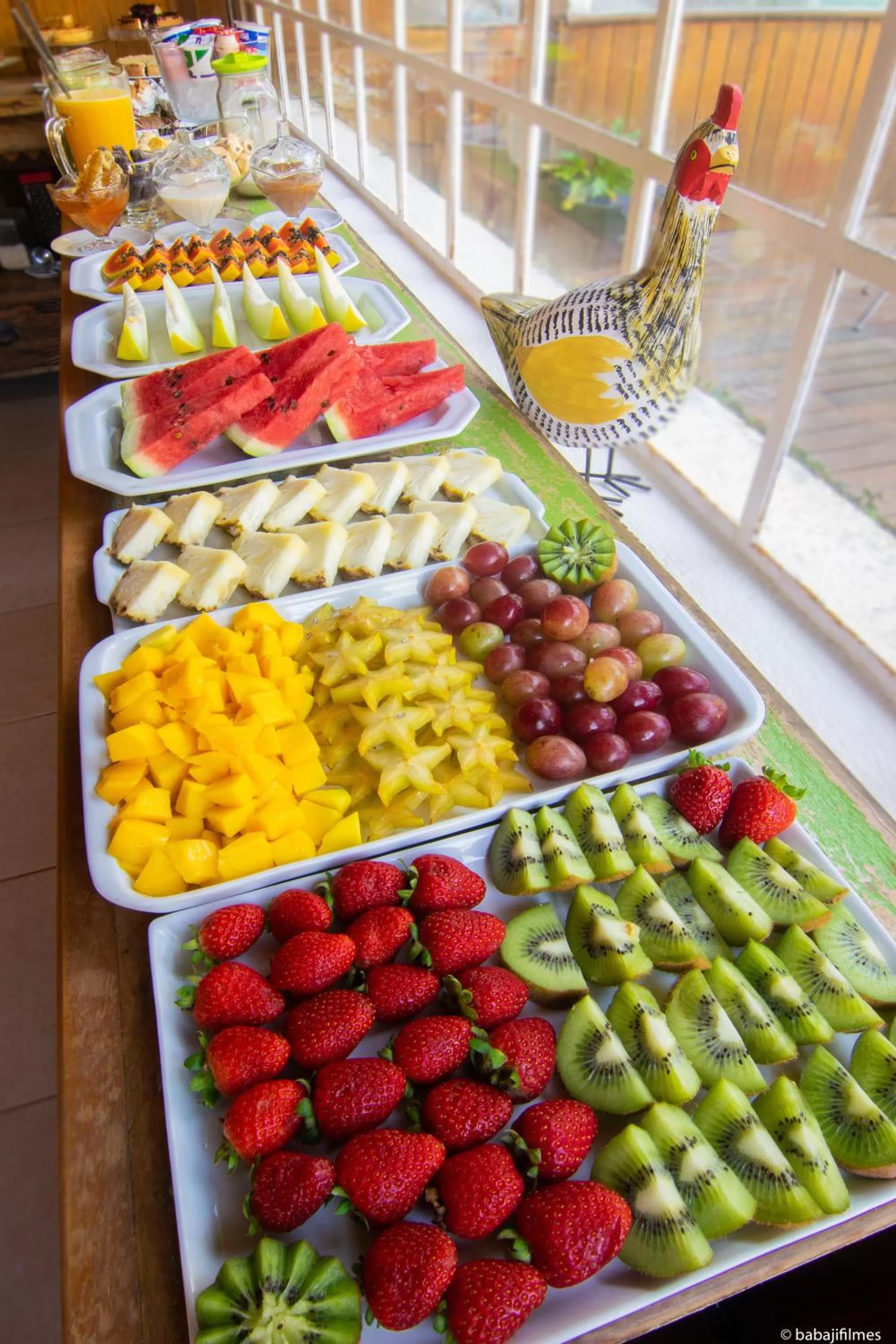 Buffet breakfast in Pousada Serra Villena