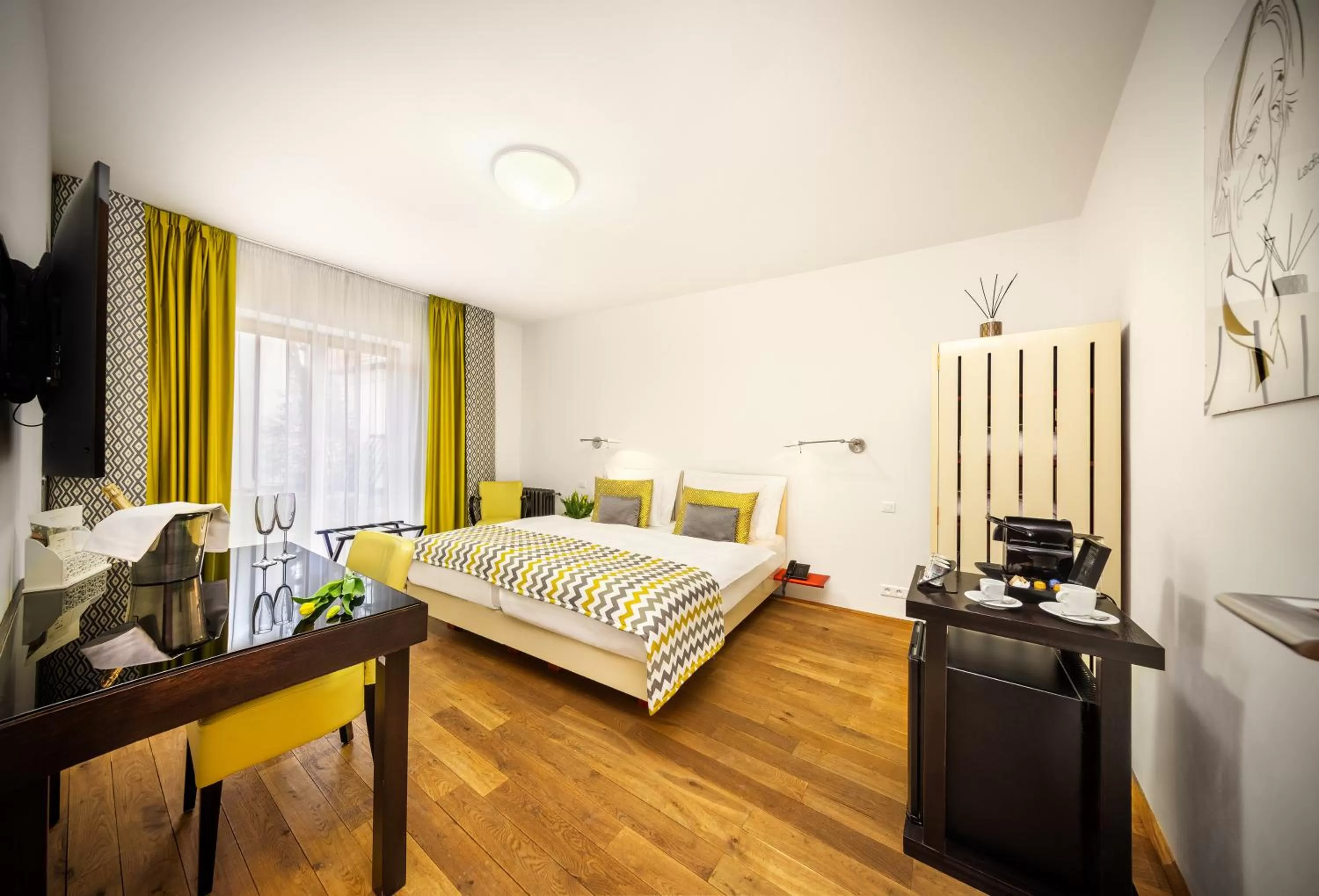 Bed in Bellevue Hotel Benešov