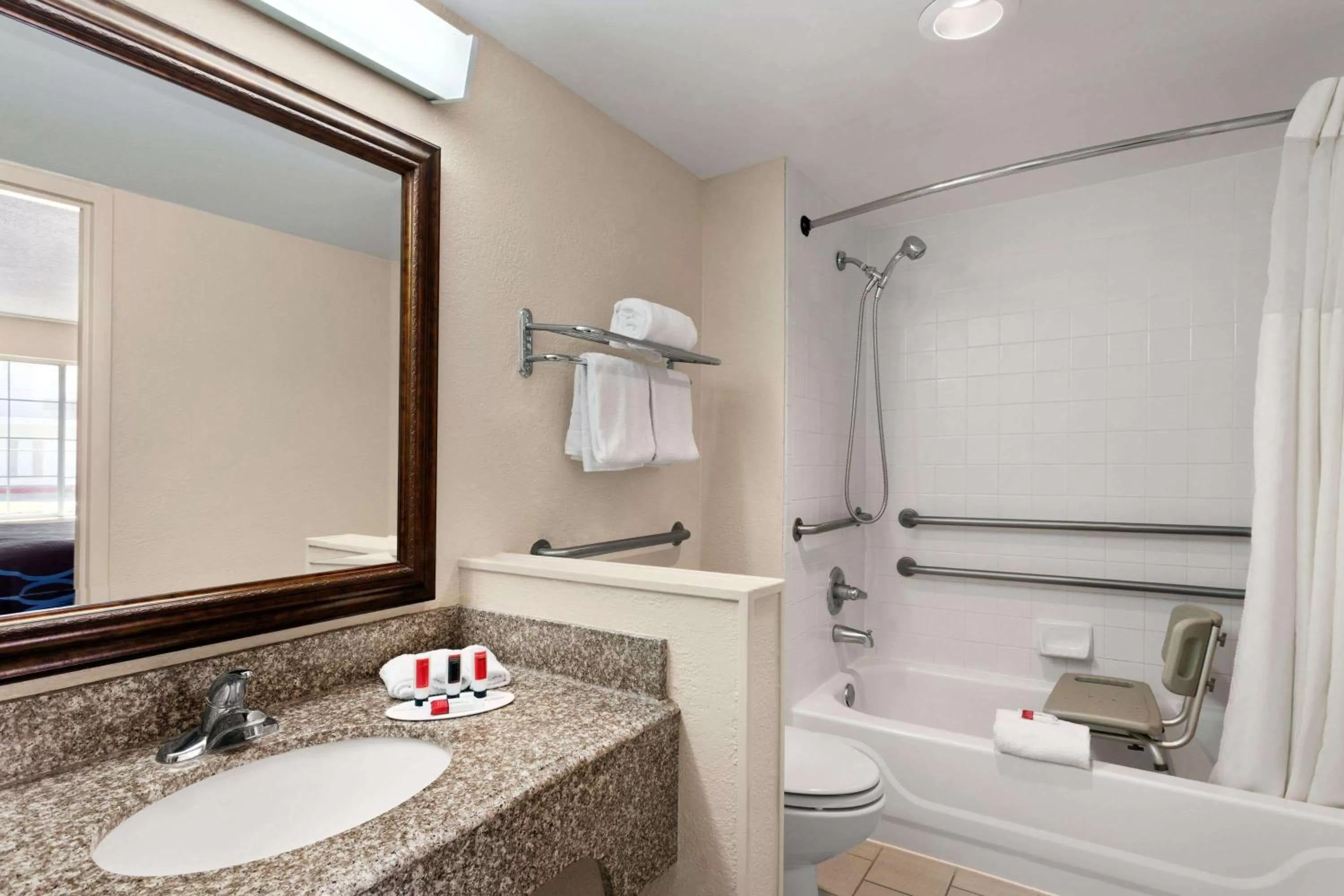 Bathroom in Super 8 by Wyndham Gulfport Airport NW Near Biloxi