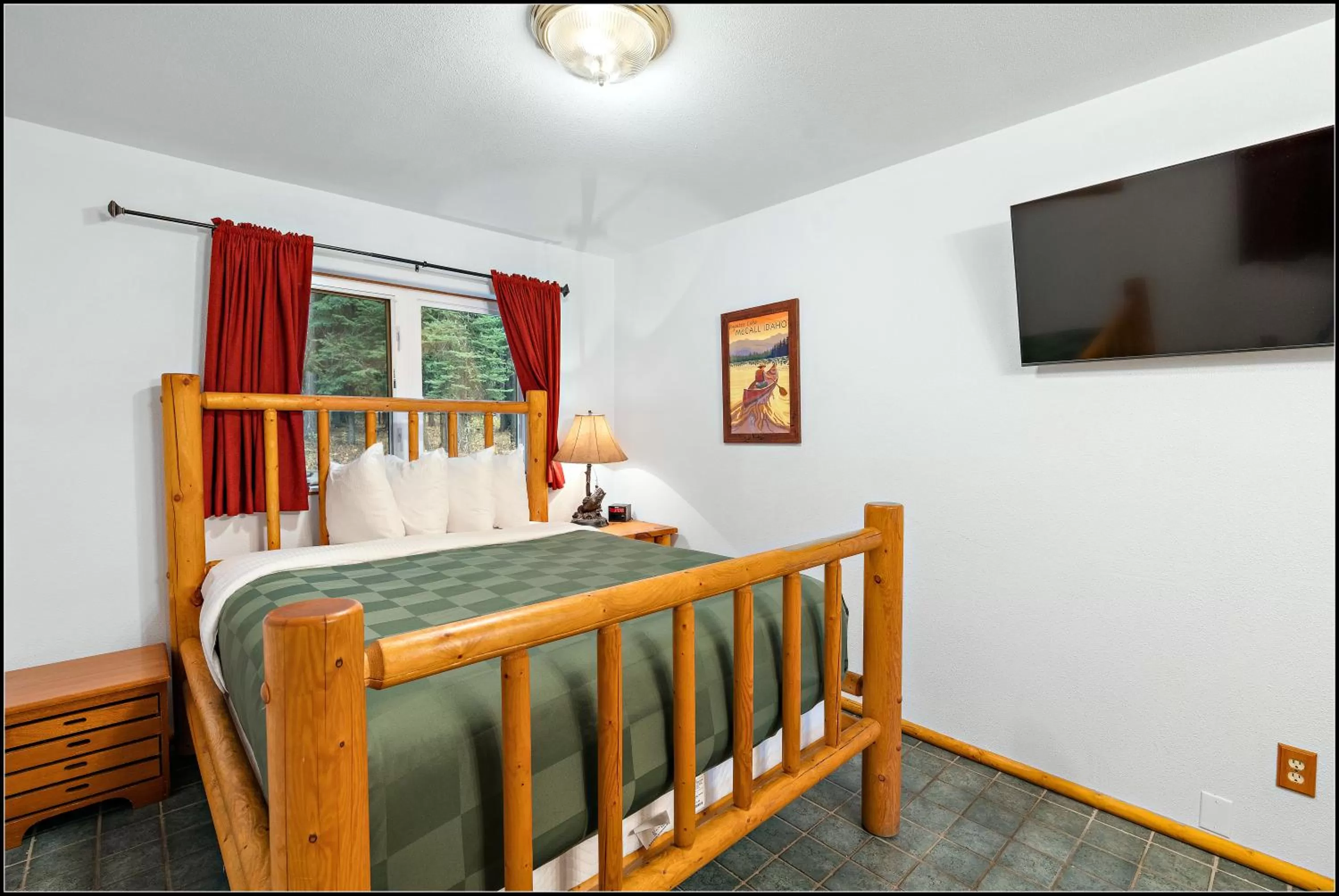 Bed in Brundage Bungalows