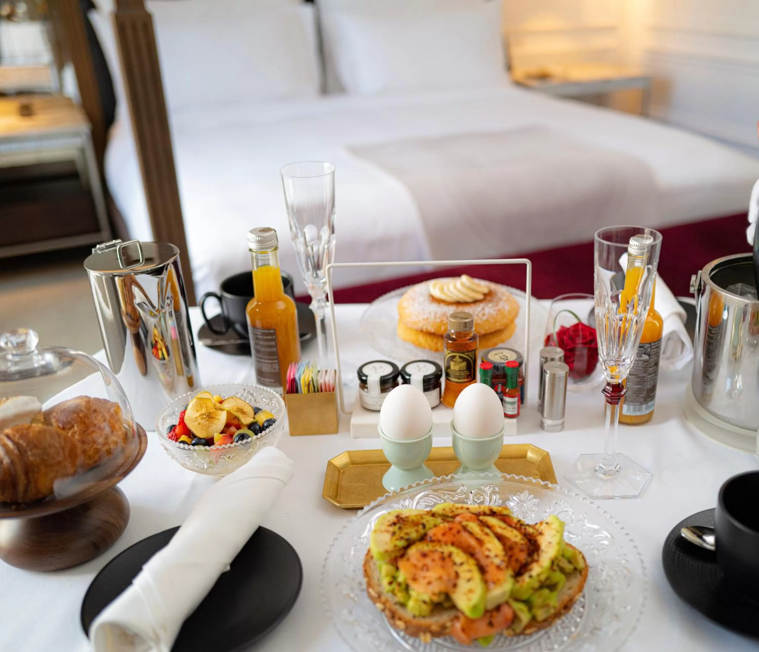 Food close-up in Baccarat Hotel and Residences New York