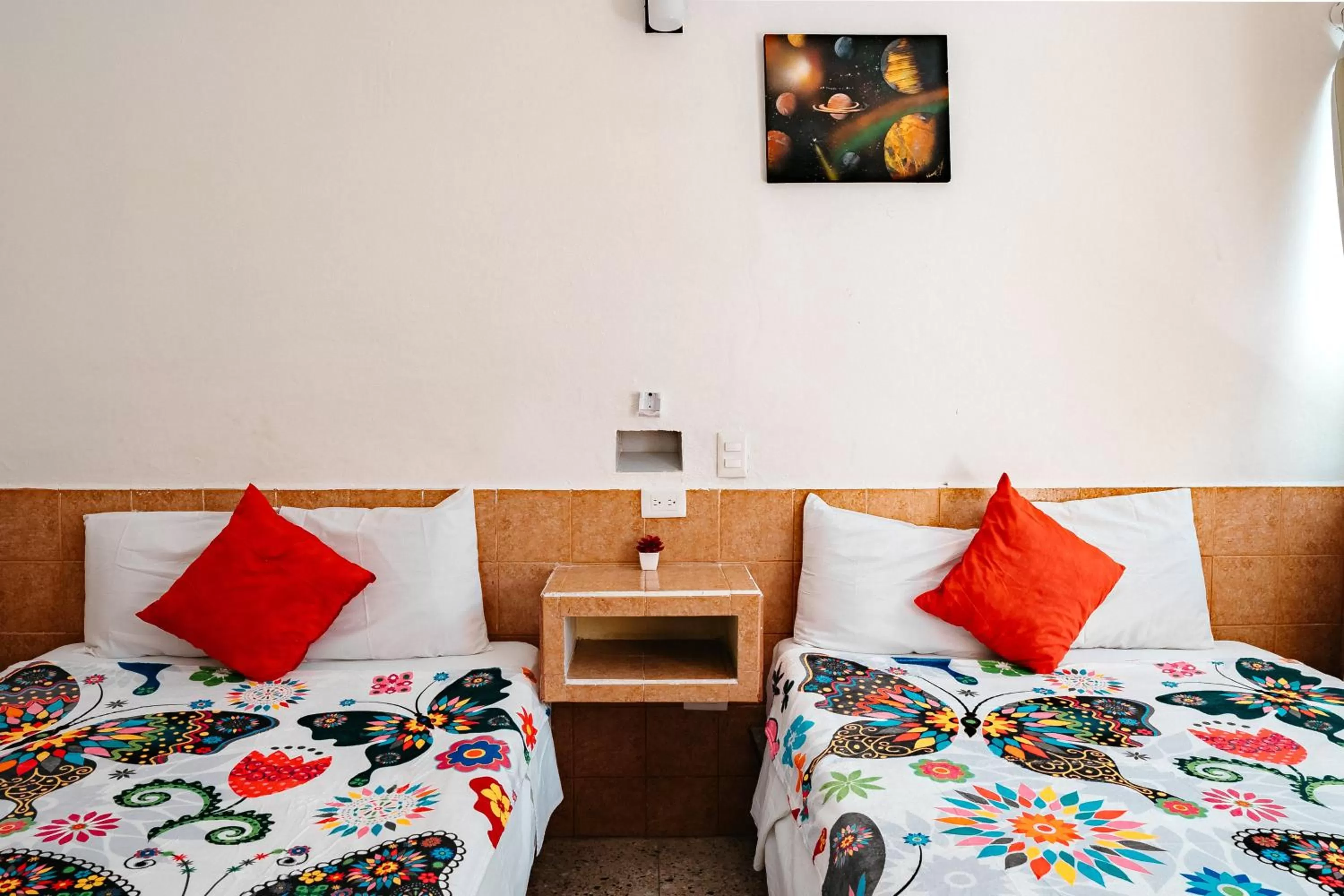 Bed in Hotel Posada Edem