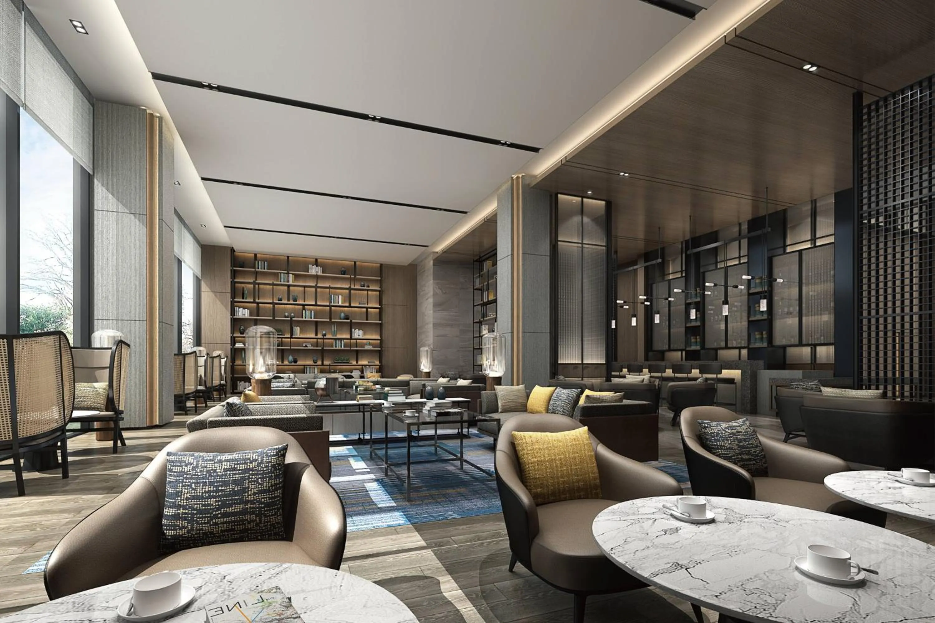 Lounge or bar in Wuhan Marriott Hotel Hankou