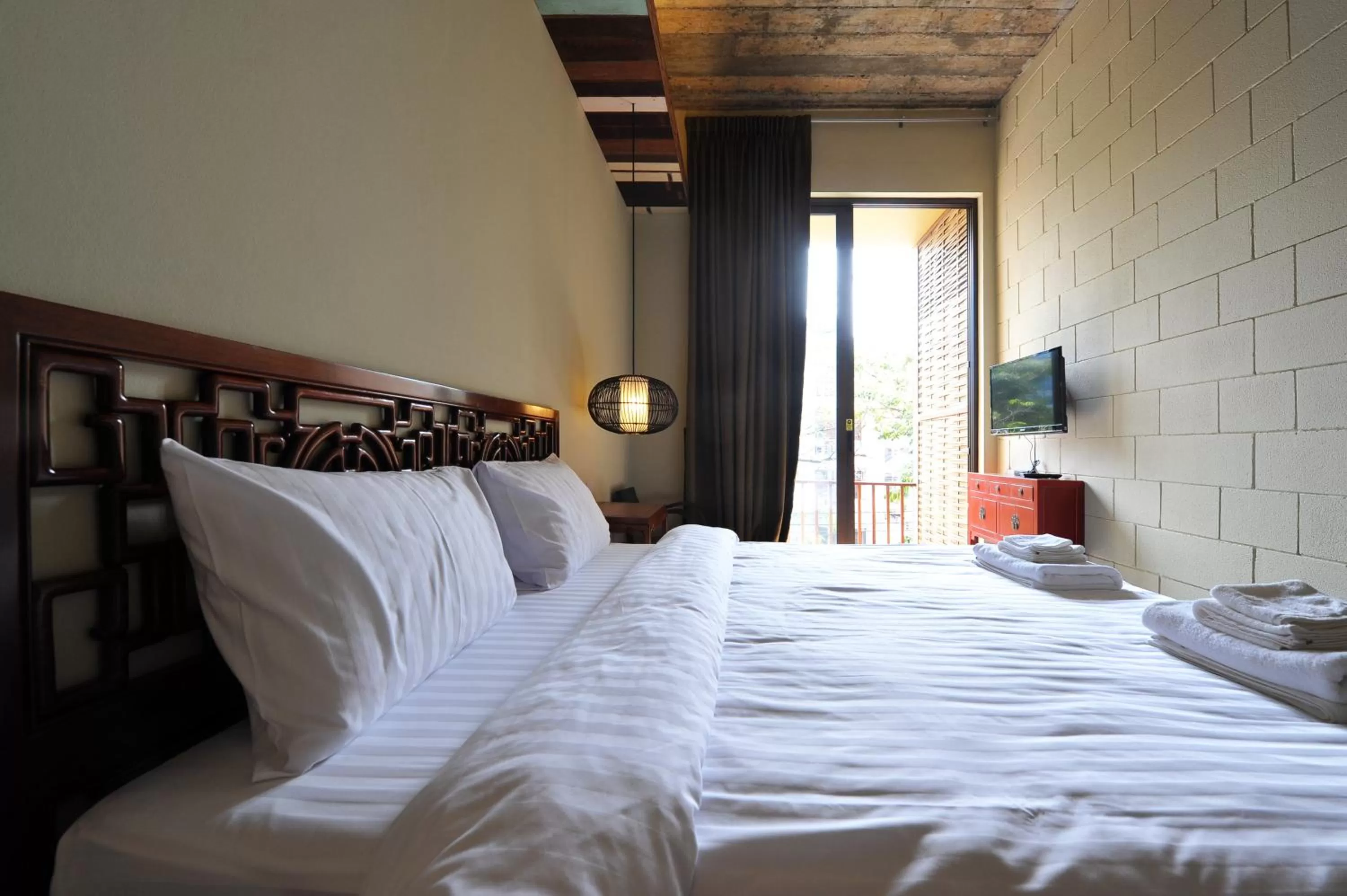 Bed in Villa Bangkok