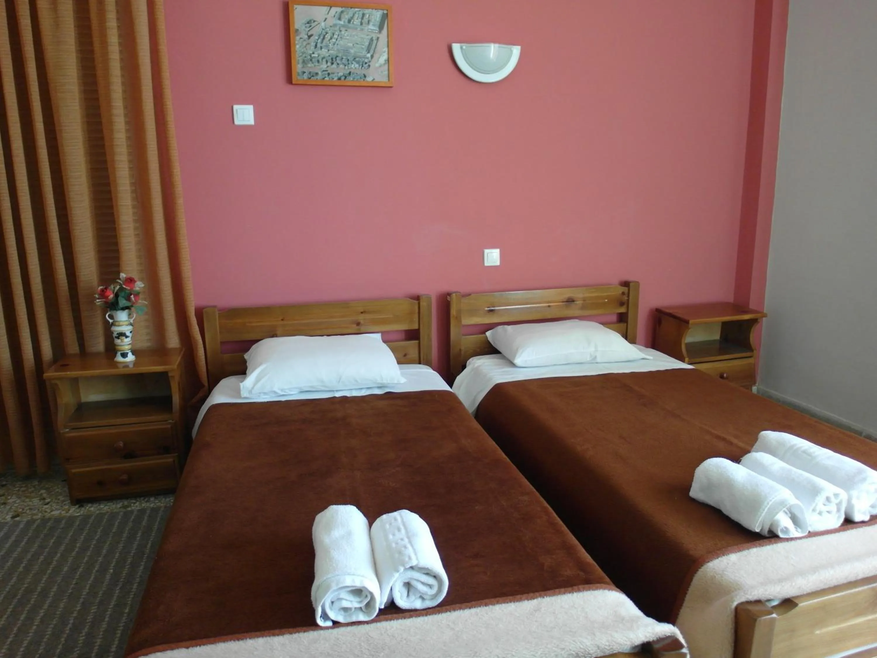 Bed in Hotel Alexandrion