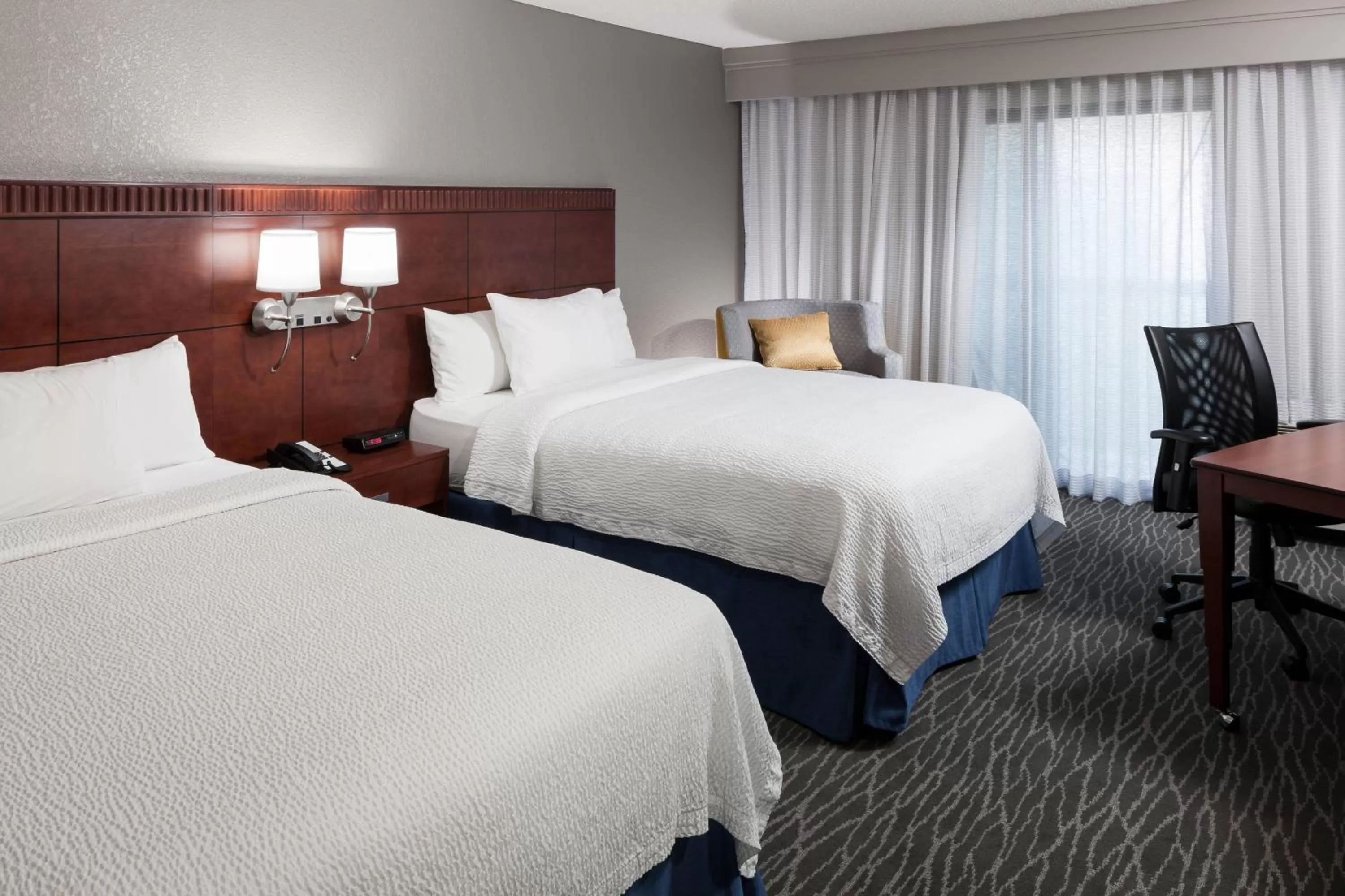 Queen Room with Two Queen Beds and Adapted Tub - Mobility and Hearing Accessible in Courtyard by Marriott Waco