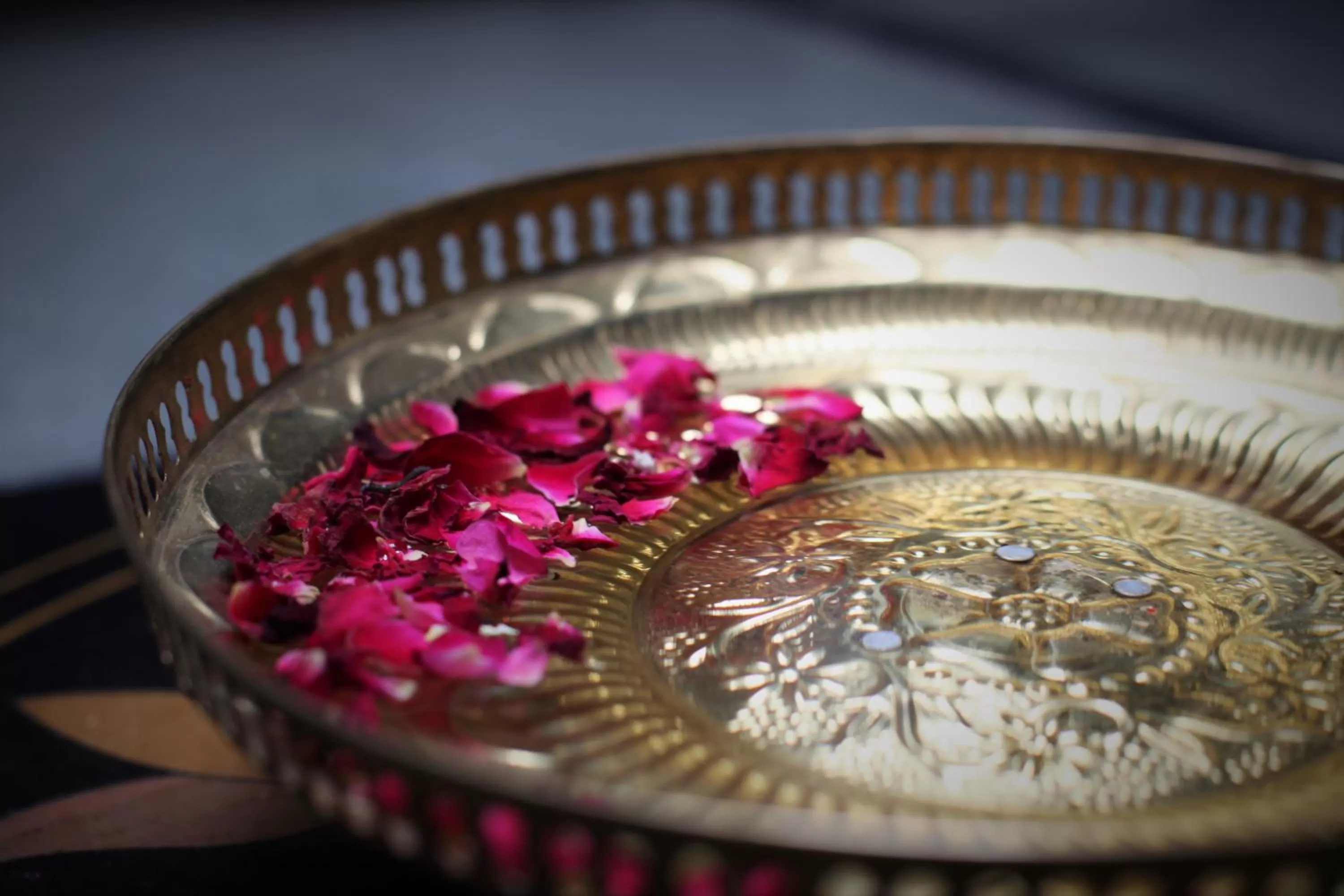 Decorative detail, Food in Hotel Bundi House