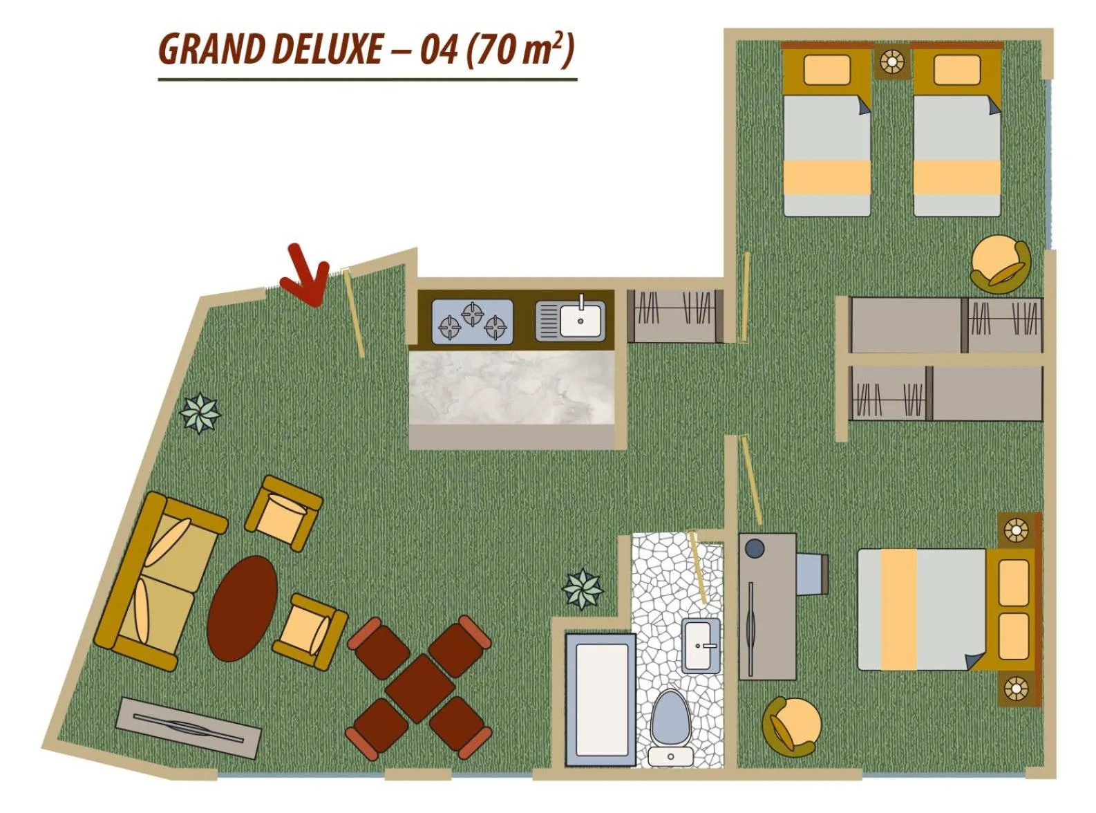 Photo of the whole room in Ritz Apart Hotel