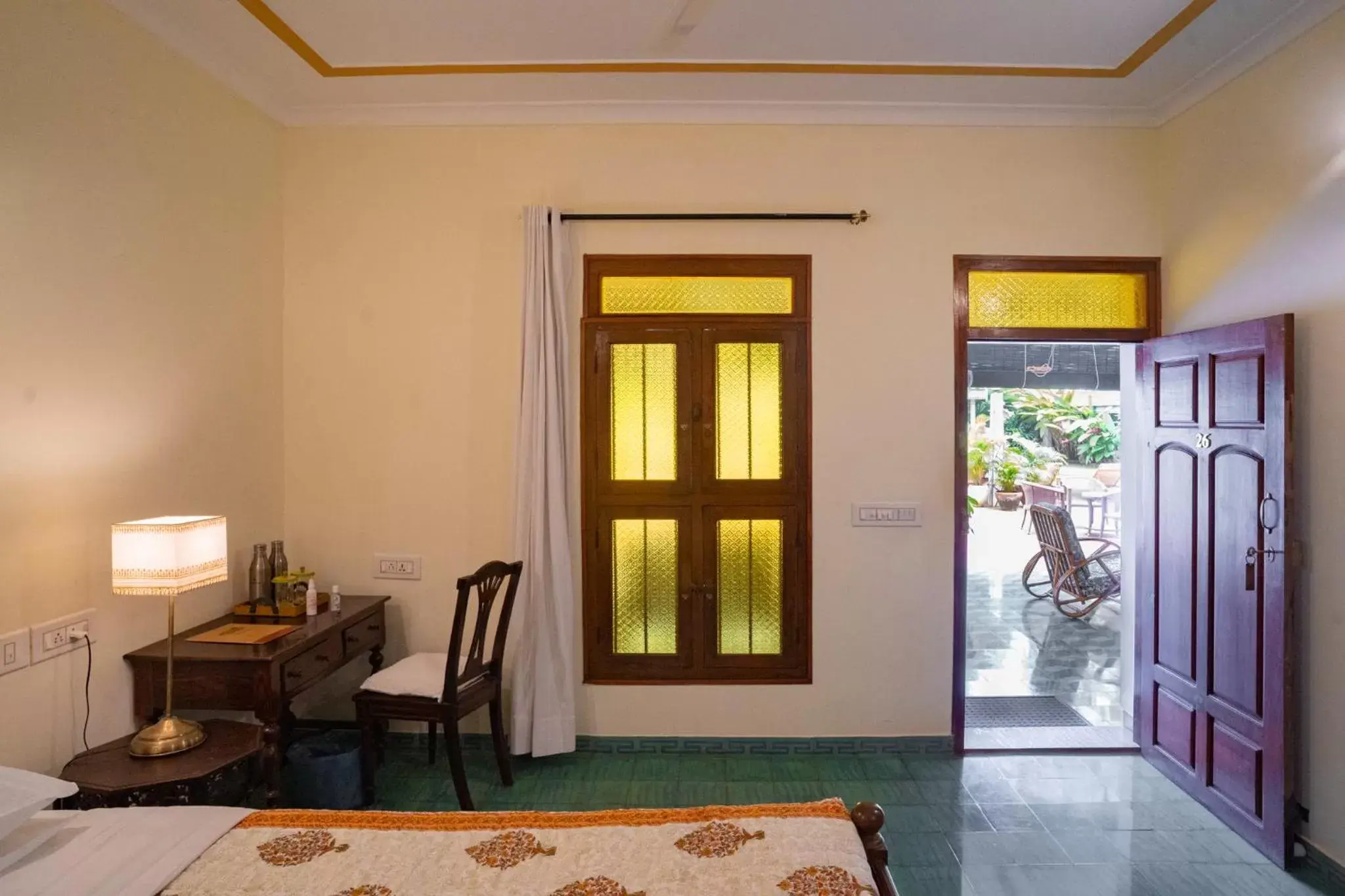 Deluxe Queen Room in The Bangala Chettinad Deluxe Queen Room in The Bangala Chettinad