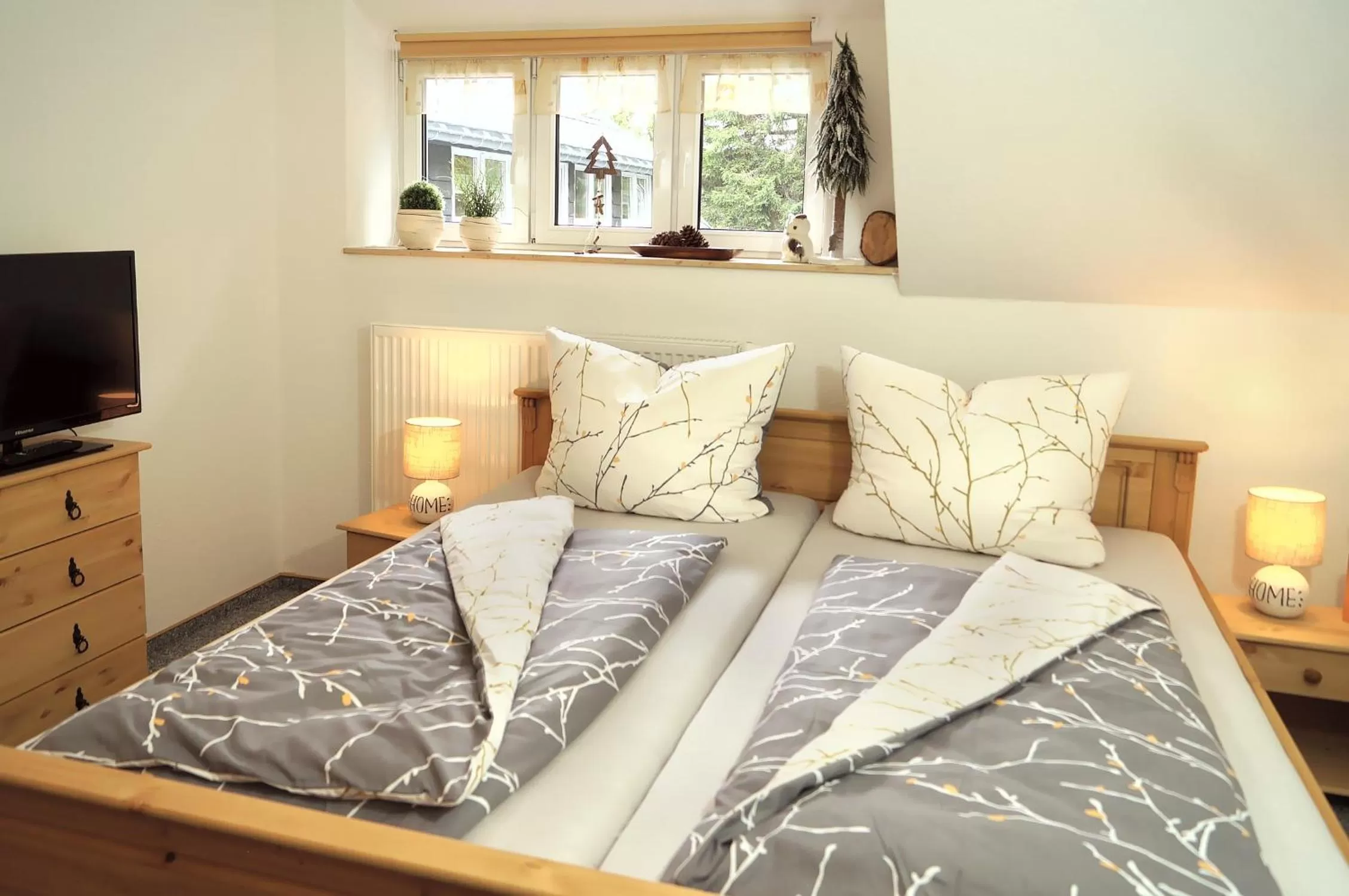 Bed in Erzgebirgshotel Misnia Bärenfels