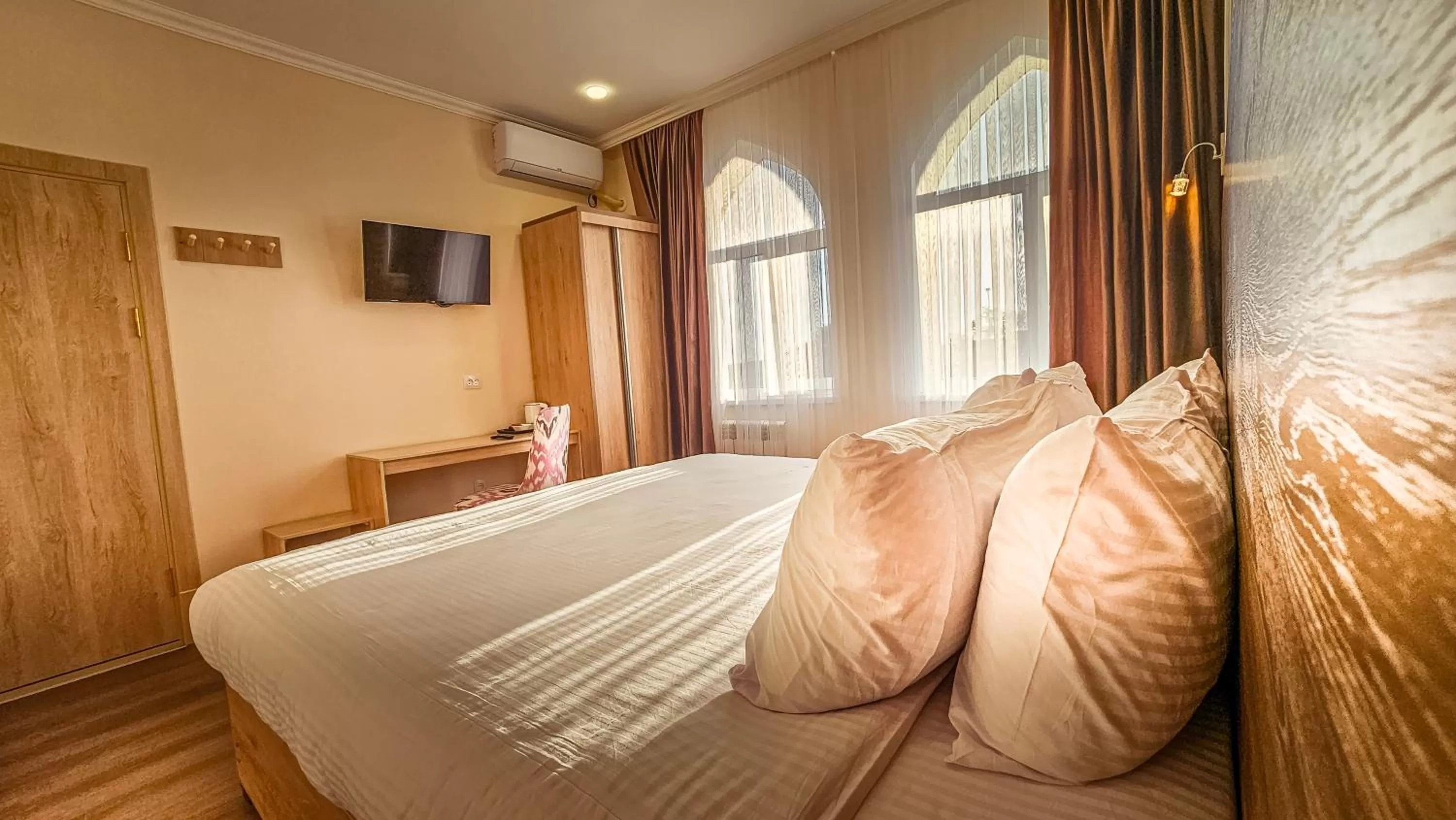 Bed in Hotel Bankir Khiva