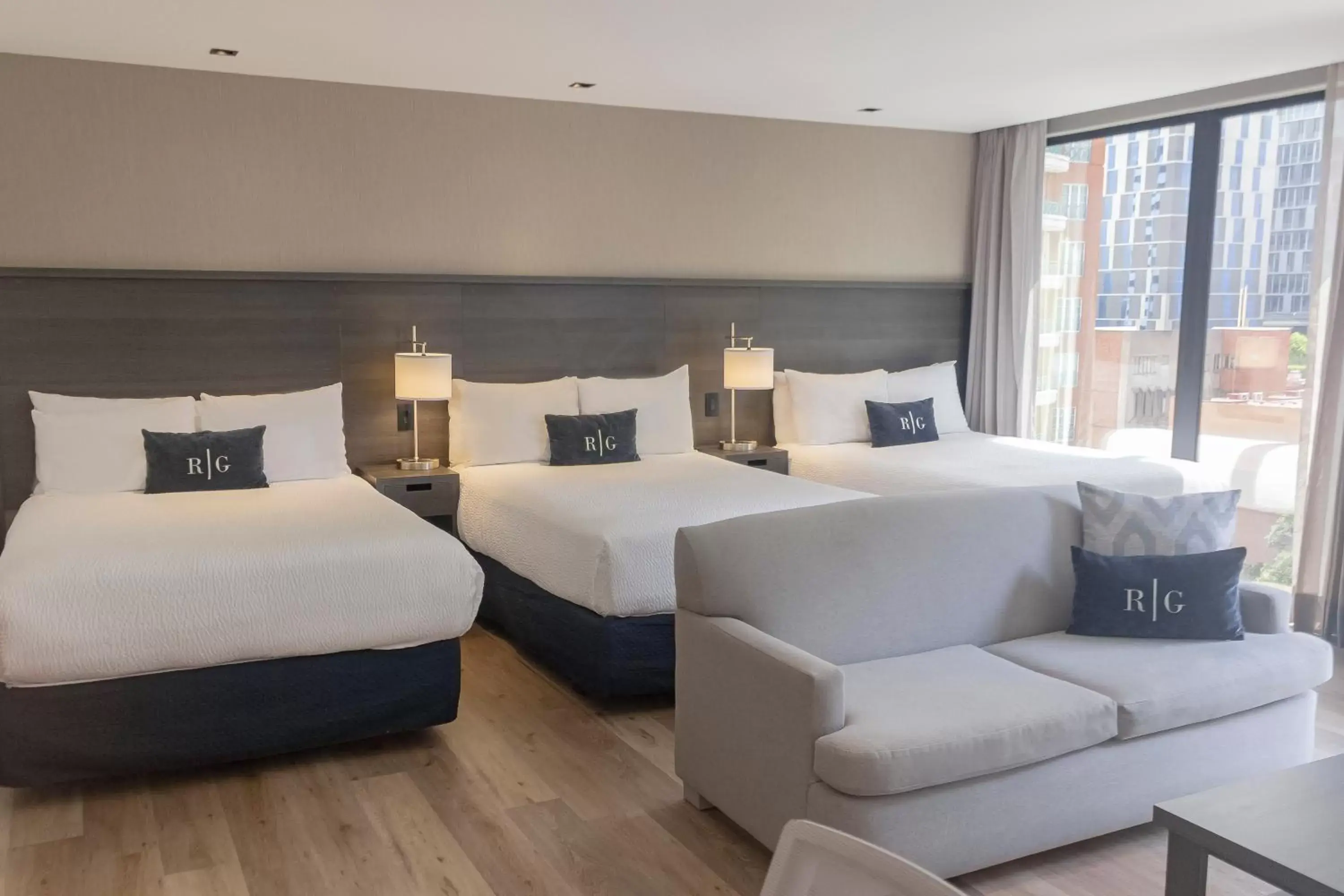 Family Room with Three Double Beds and Balcony, Non-Smoking in Wyndham Garden Guatemala City Family Room with Three Double Beds and Balcony, Non-Smoking in Wyndham Garden Guatemala City