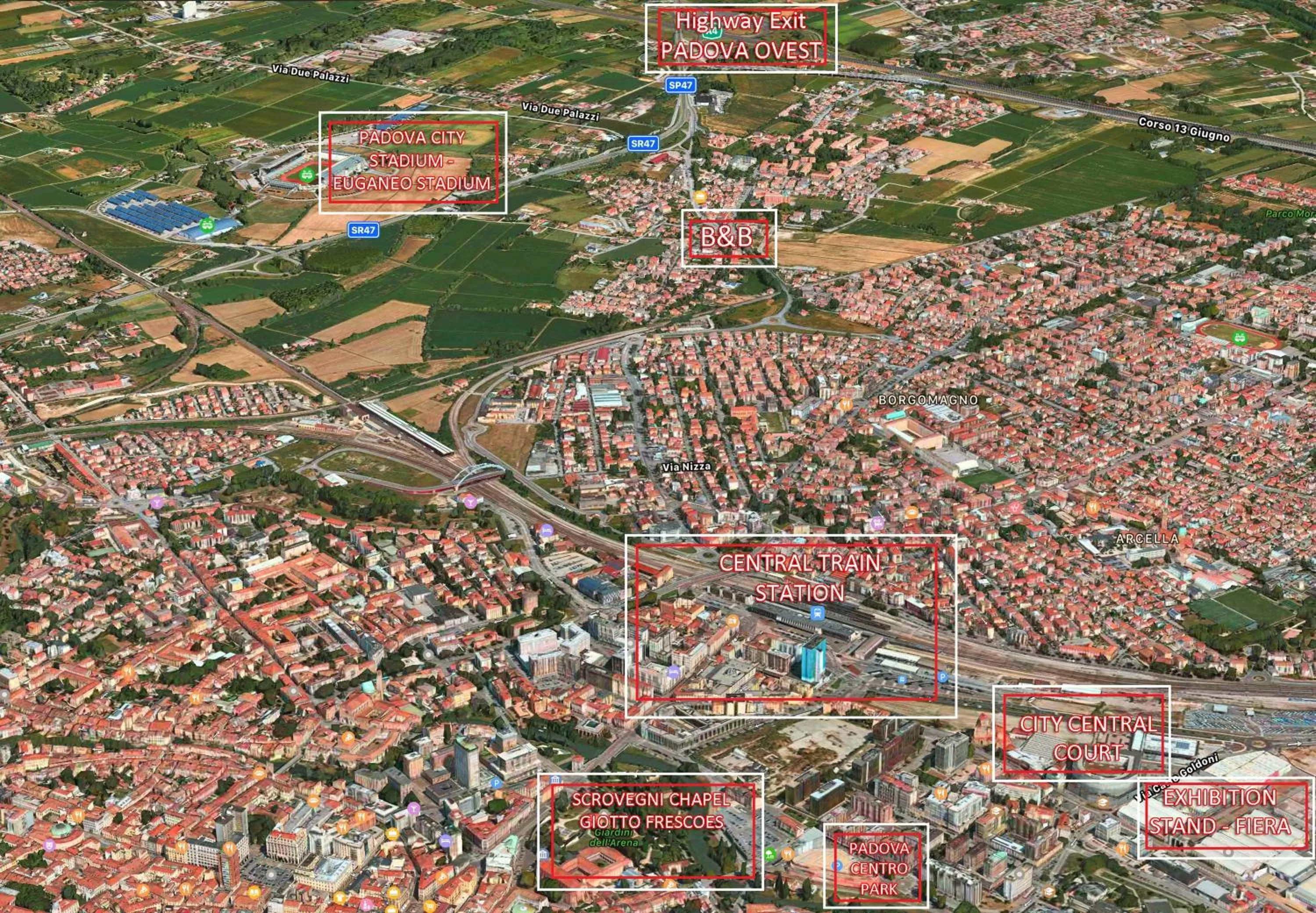 Bird's eye view in B&B Casa Camilla