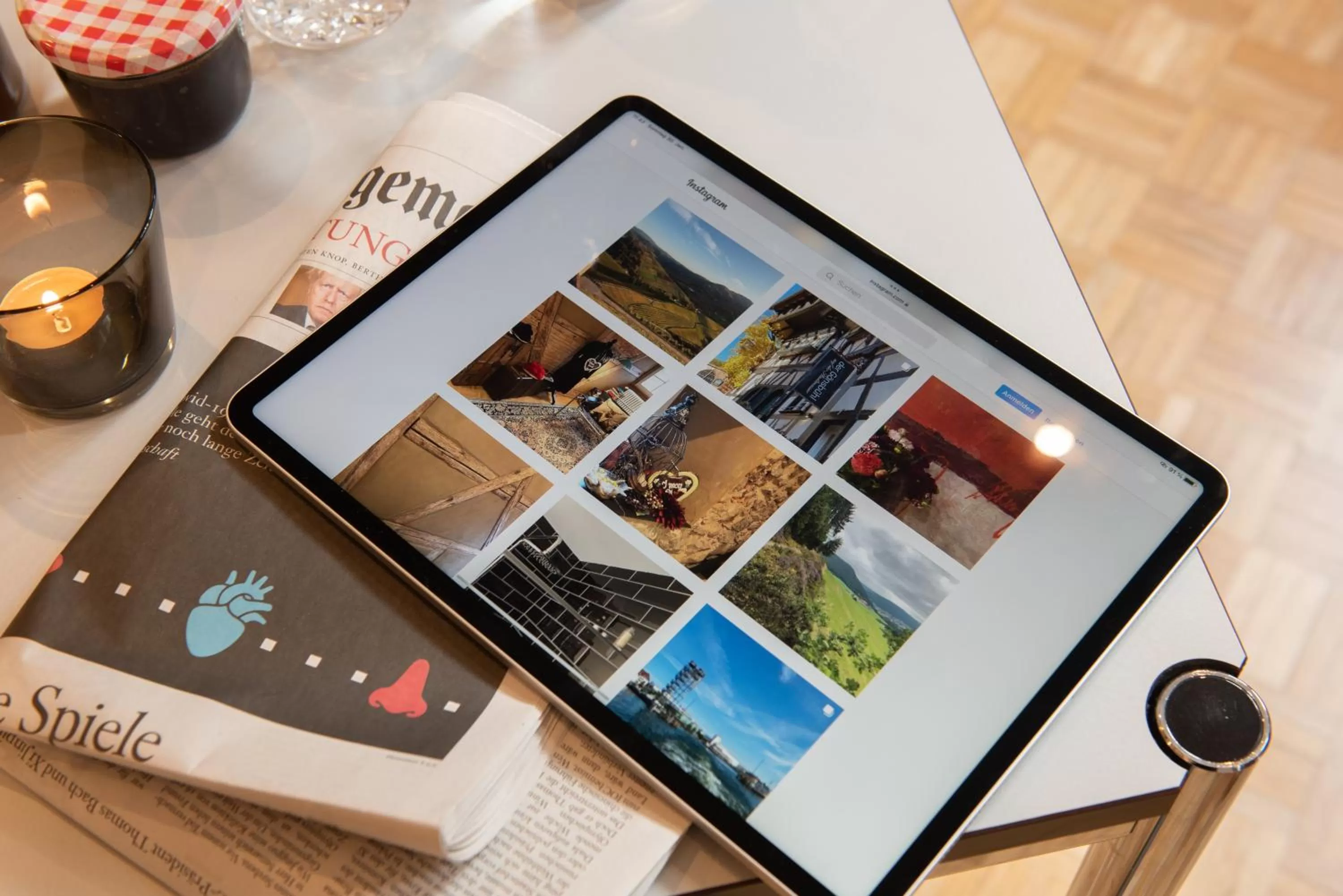 Business facilities in der Gänsbühl auf der Stadtmauer