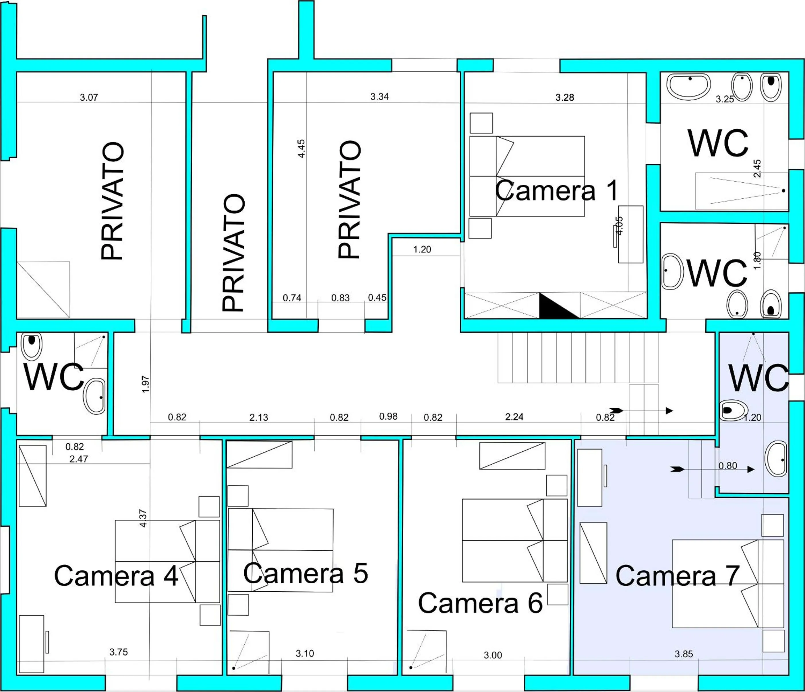 Floor plan in Residence Casprini da Omero