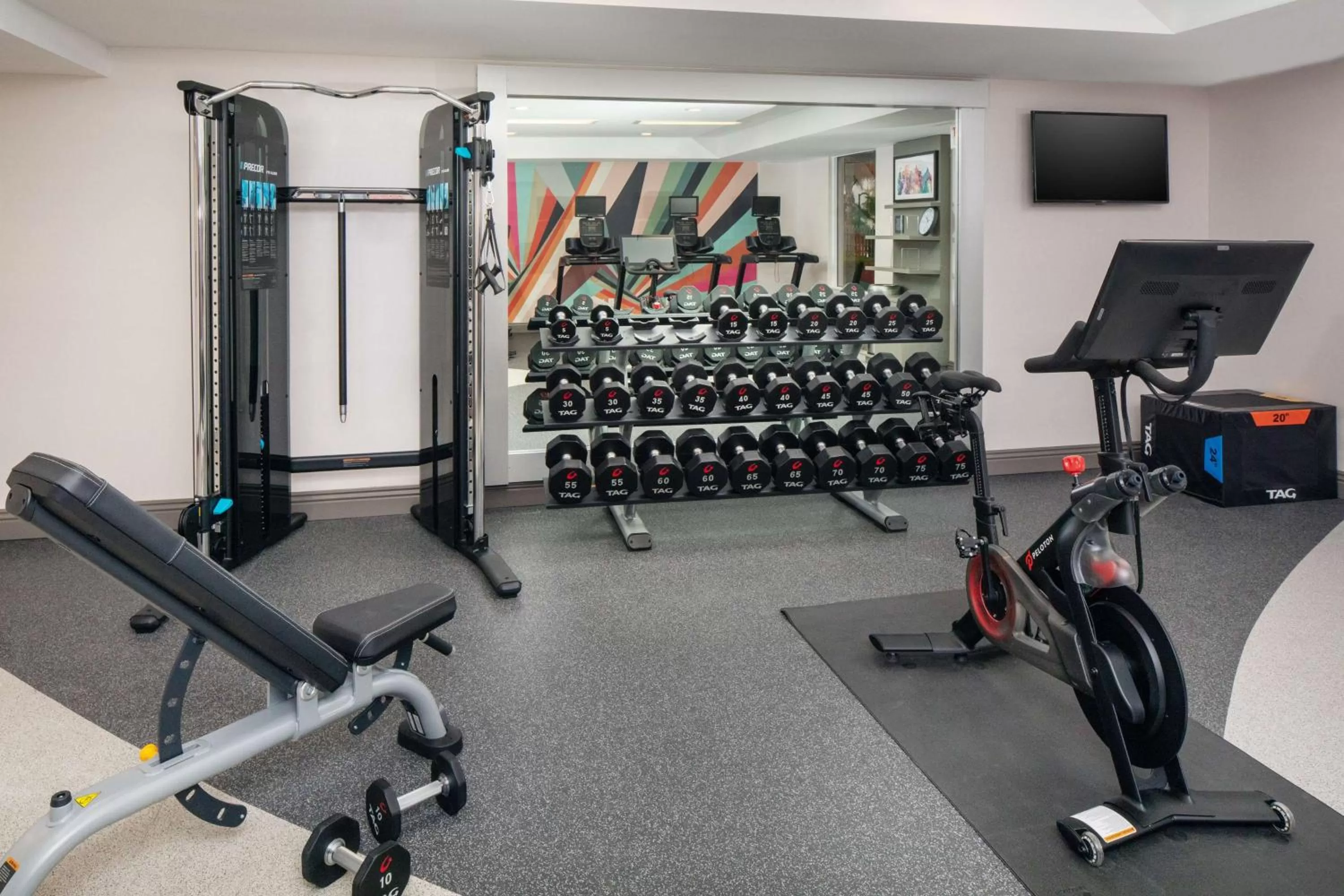 Fitness centre/facilities in Hilton Garden Inn Arcadia/Pasadena Area