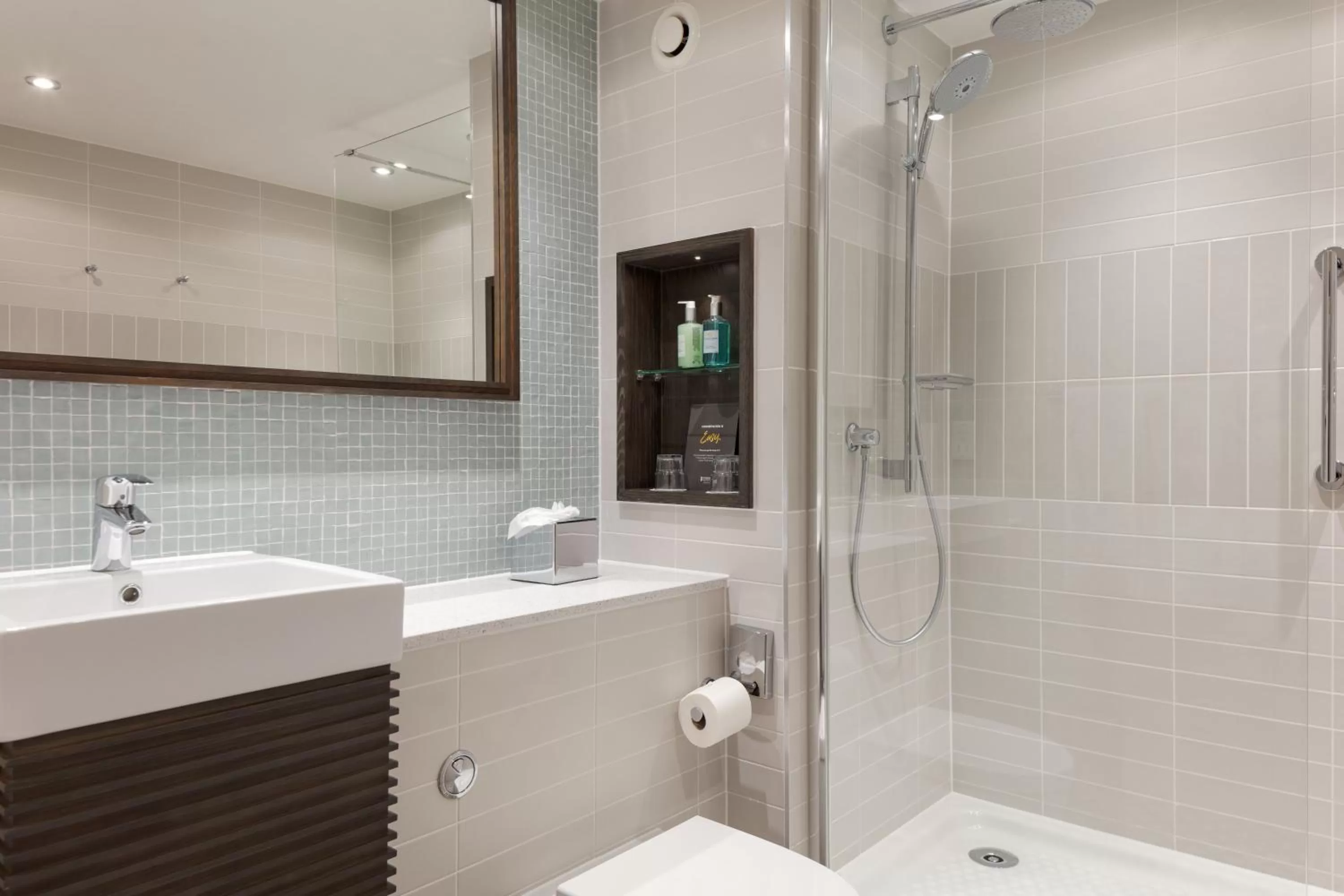 Shower in Staybridge Suites London Heathrow - Bath Road, an IHG Aparthotel