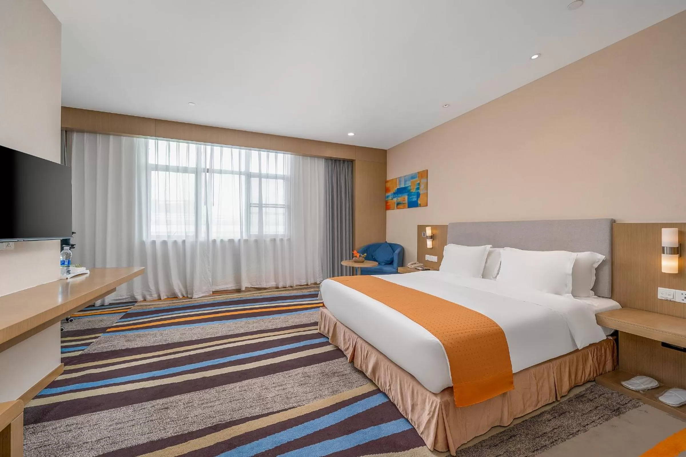 Photo of the whole room, Bed in Guangzhou Baiyun Airport Rejoice by Argyle Hotel Rehe Metro Exit B --Free shuttle bus is provided during the 138th Canton Fair