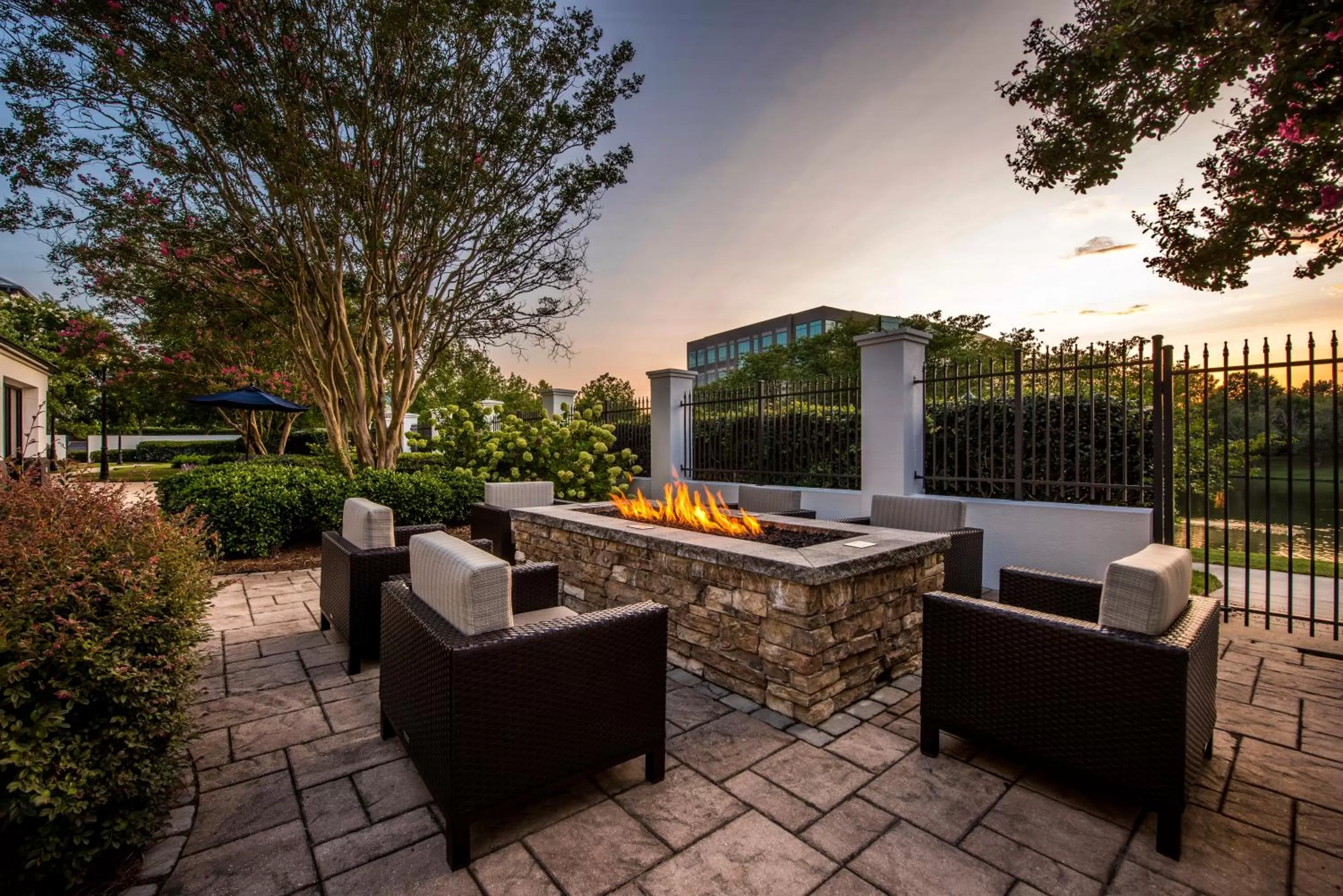 Patio in Courtyard by Marriott Charlotte Ballantyne