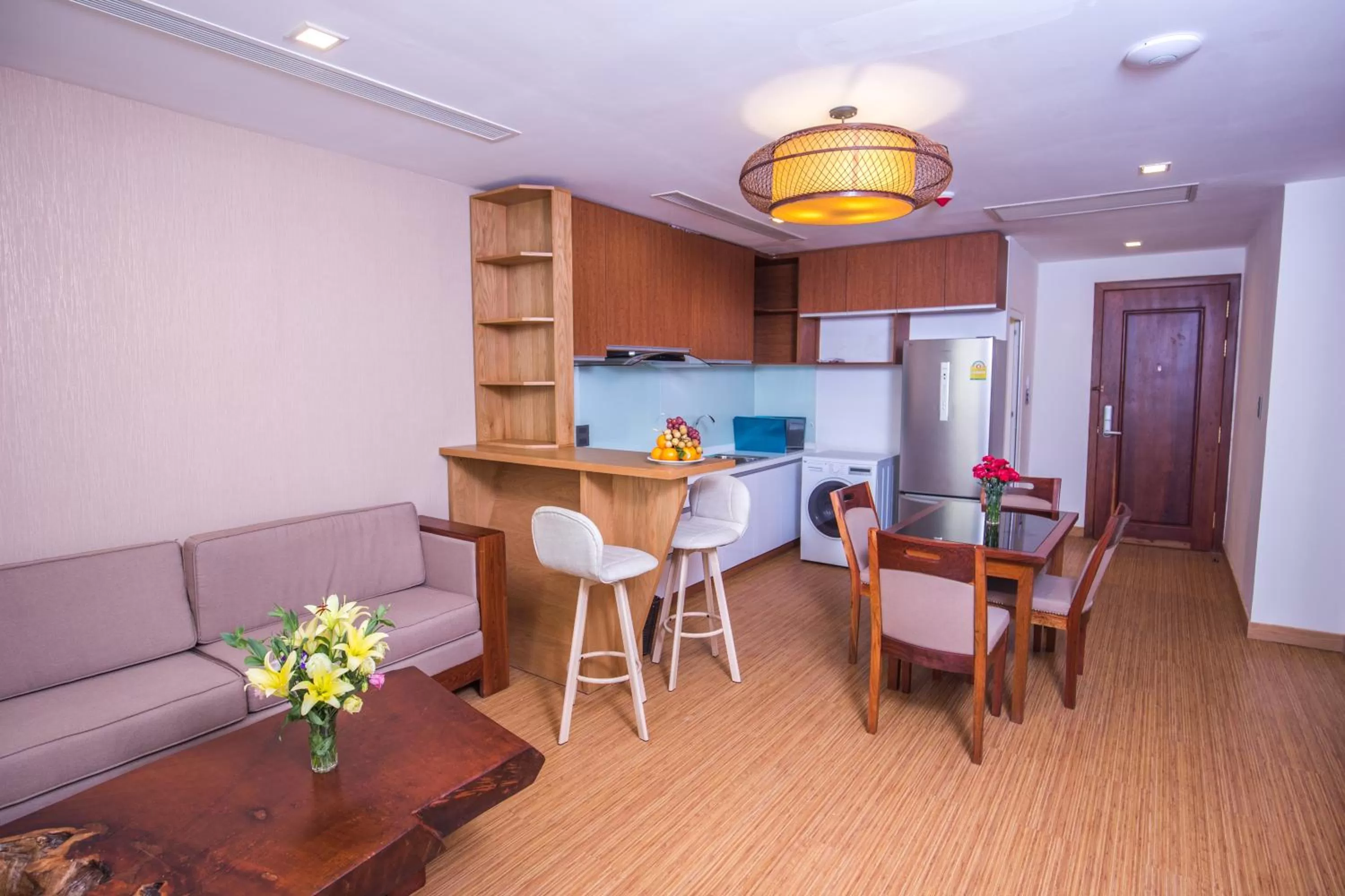 Kitchen or kitchenette in Orussey One Hotel & Apartment