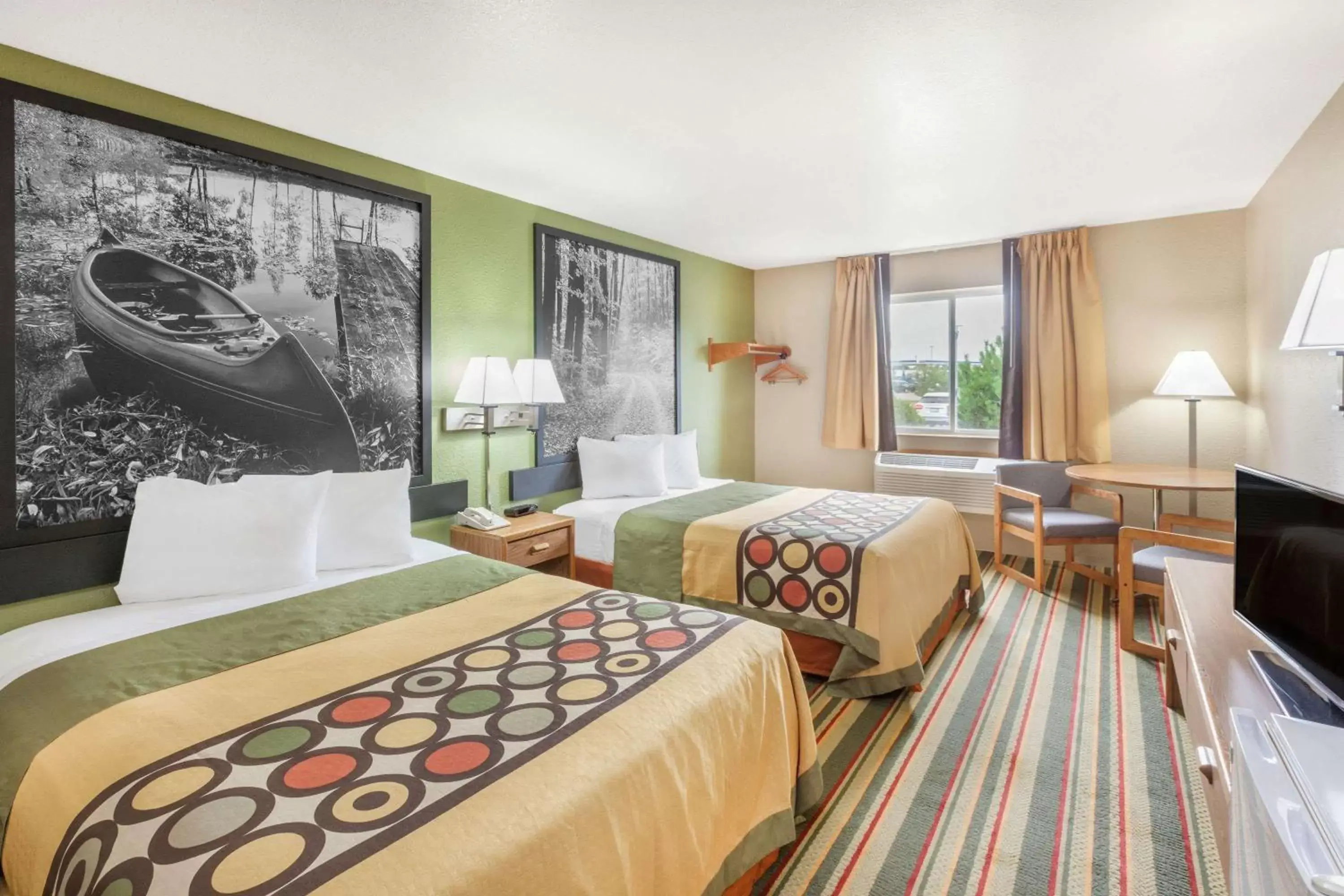 Deluxe Queen Room with Two Queen Beds - Non-Smoking in Super 8 by Wyndham Grayling Deluxe Queen Room with Two Queen Beds - Non-Smoking in Super 8 by Wyndham Grayling