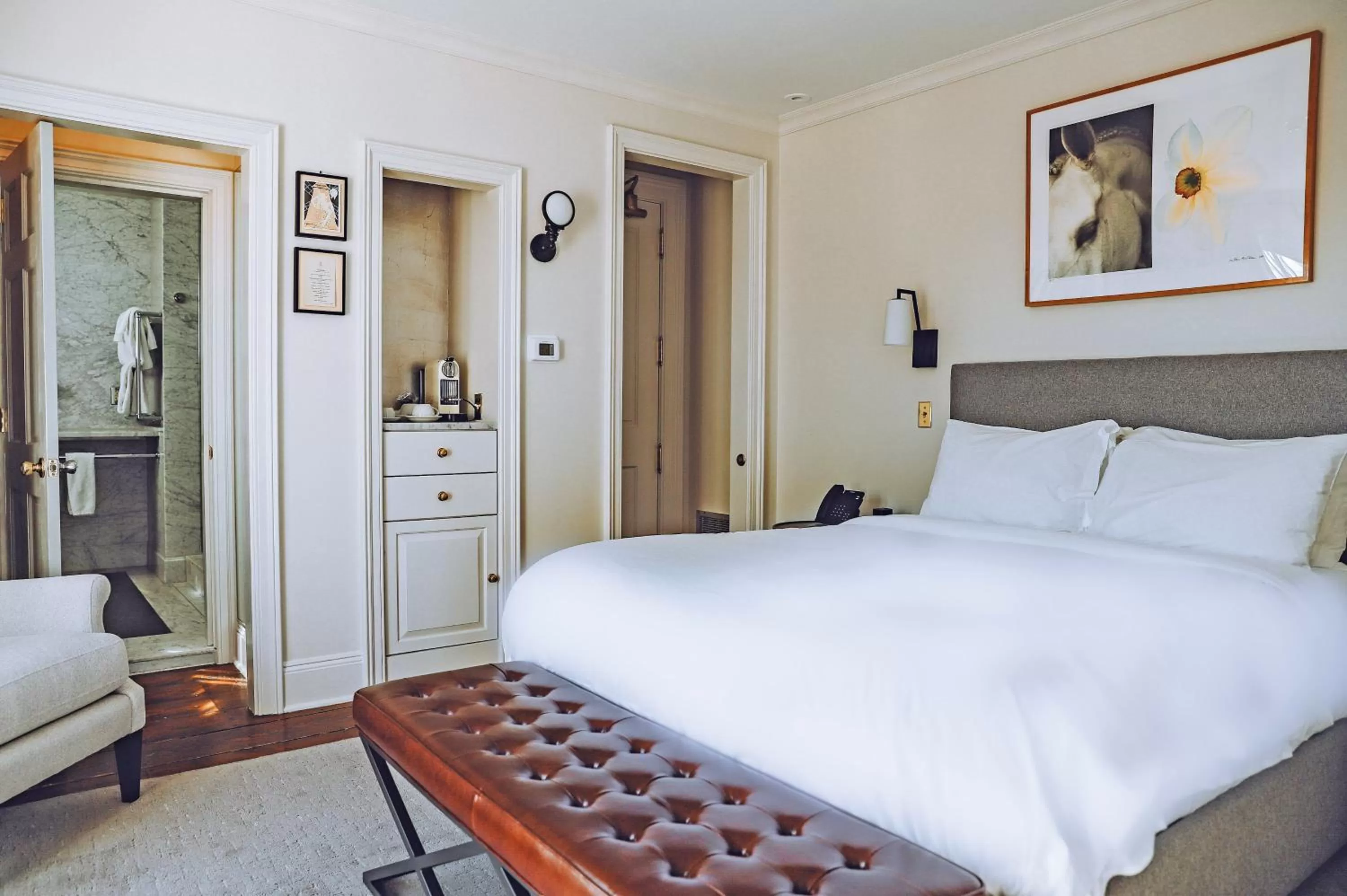 Bed in Hotel Fauchere