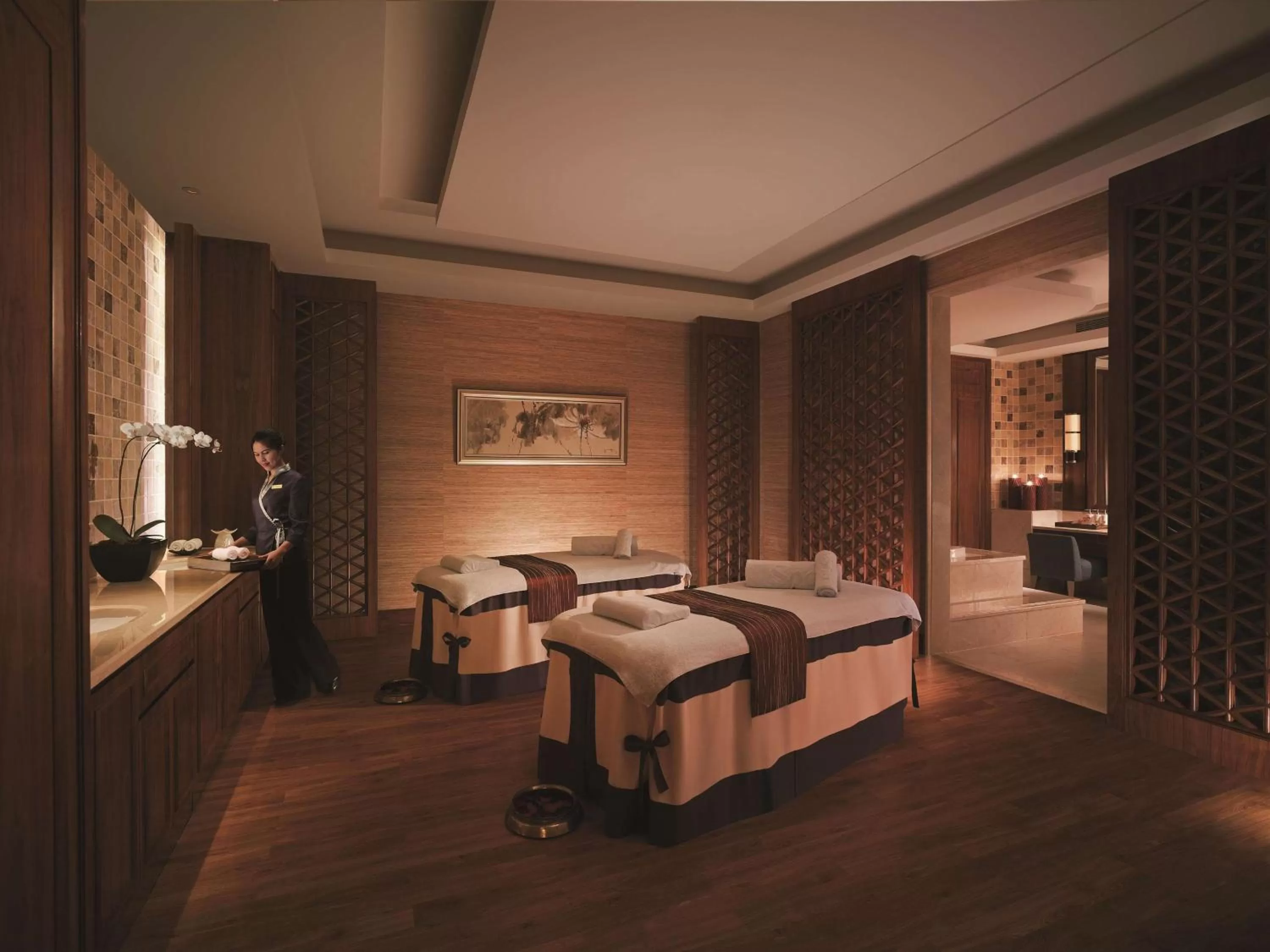 Spa and wellness centre/facilities, Bed in Shangri-La Guilin