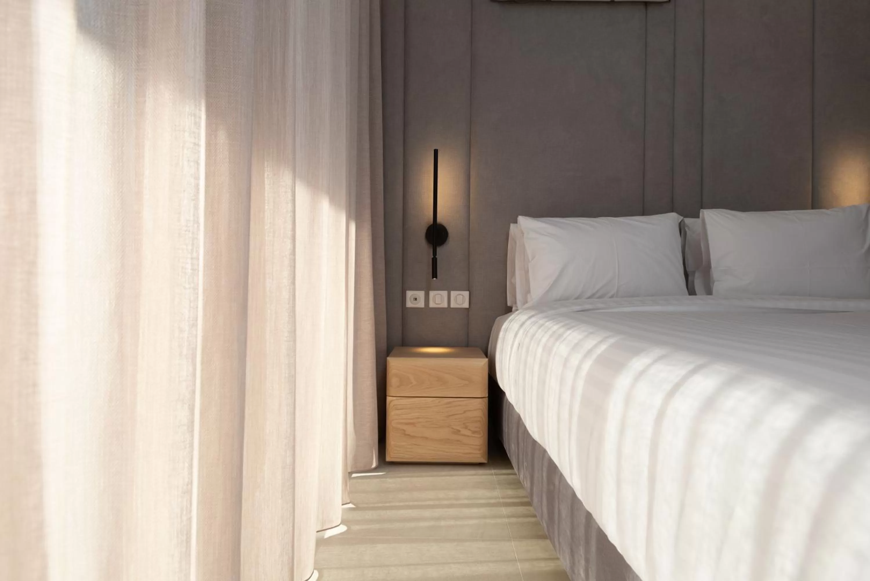 Bed in LUX&EASY Athens Downtown Residences