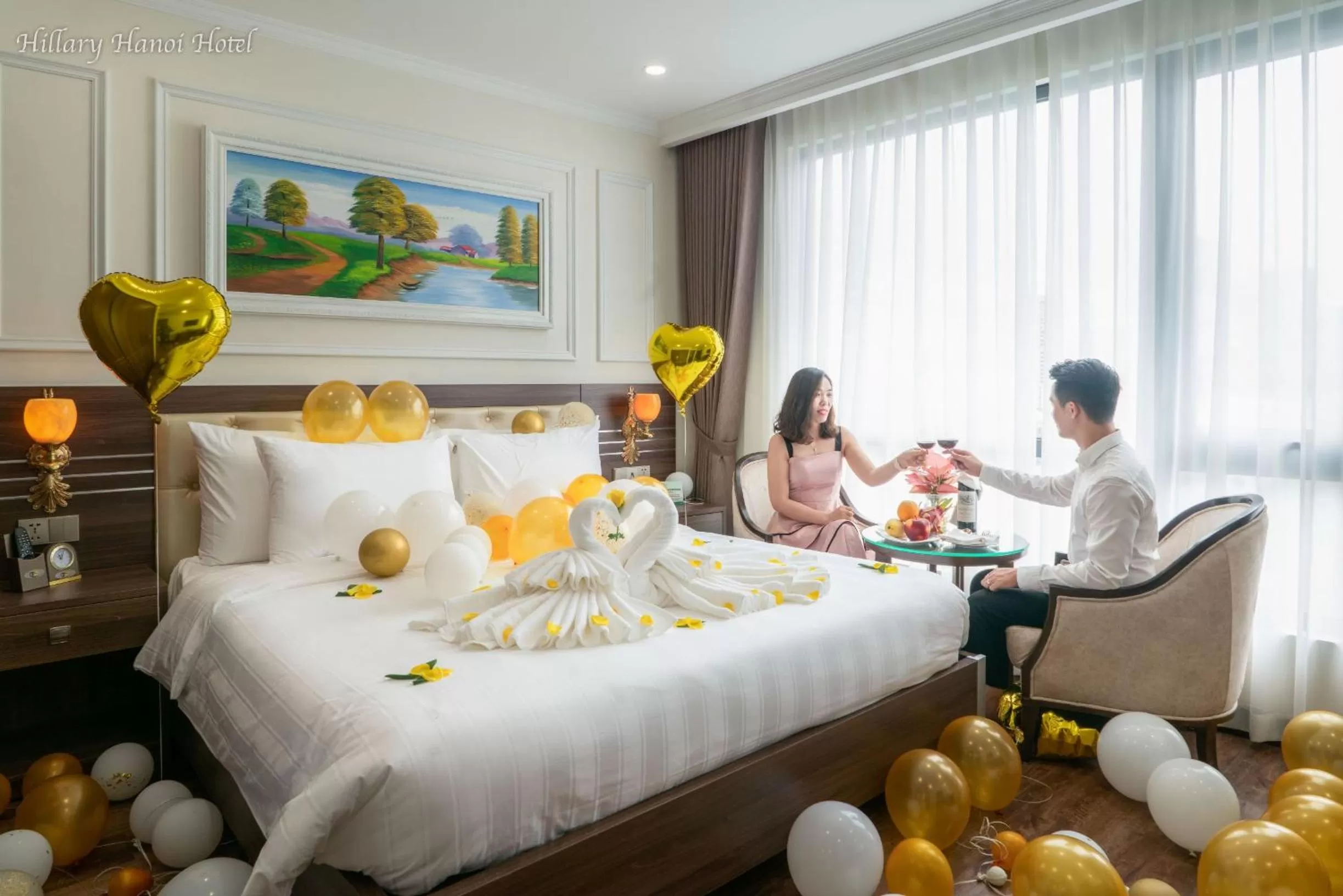 Bed in Hillary Hanoi Hotel