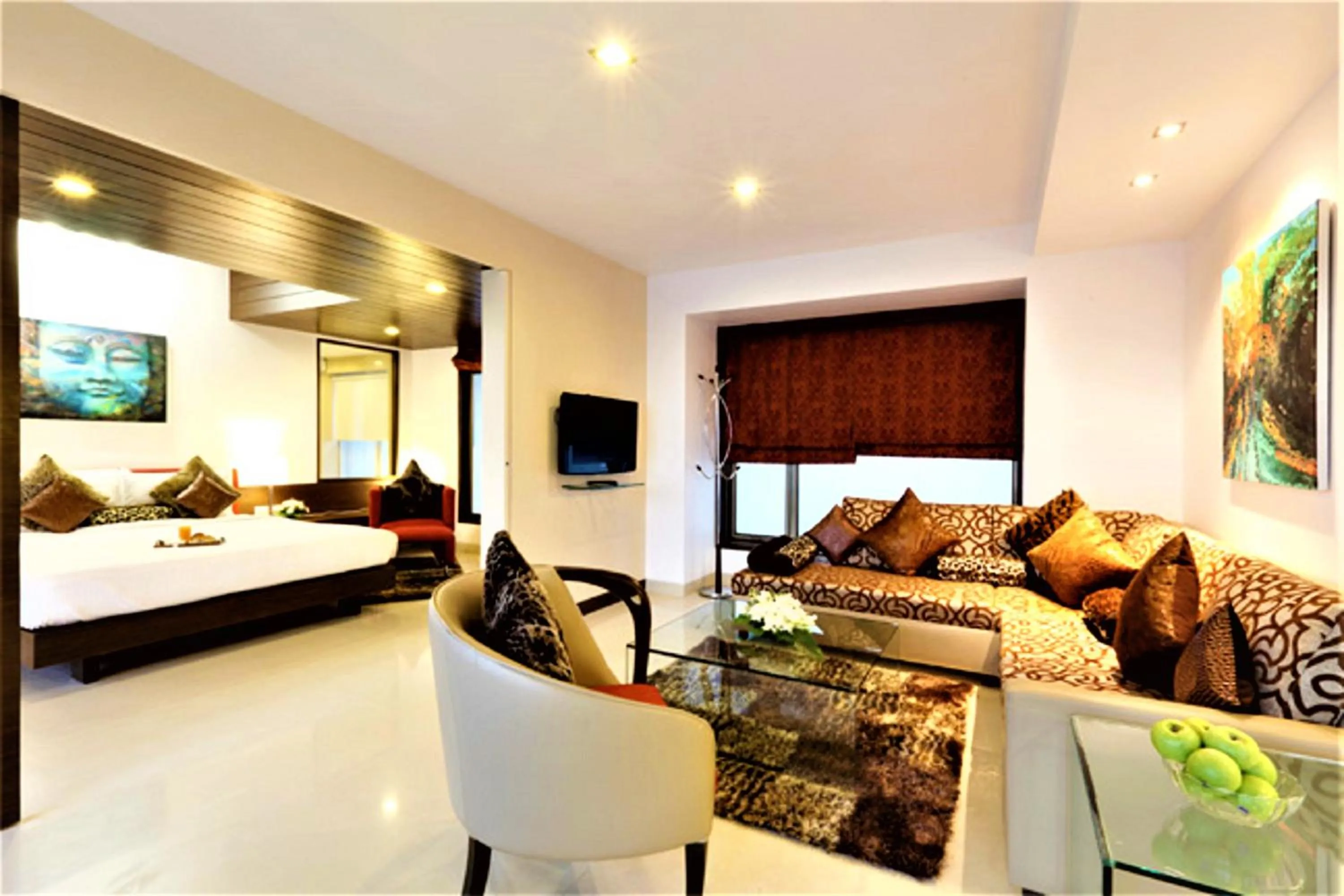 Bedroom, Bed in Yogi Executive, Navi Mumbai