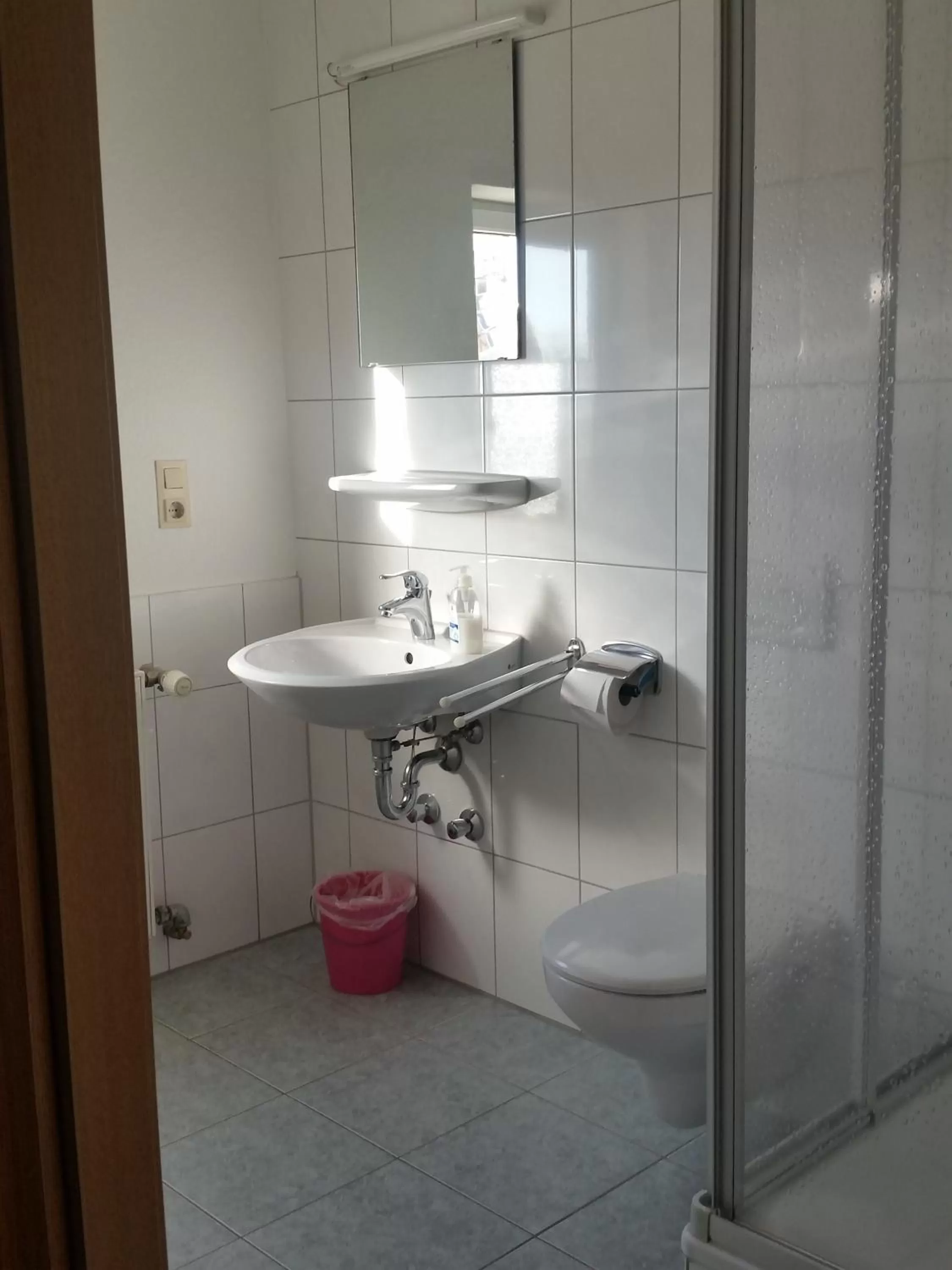 Toilet in Adler Gaststube Hotel Biergarten